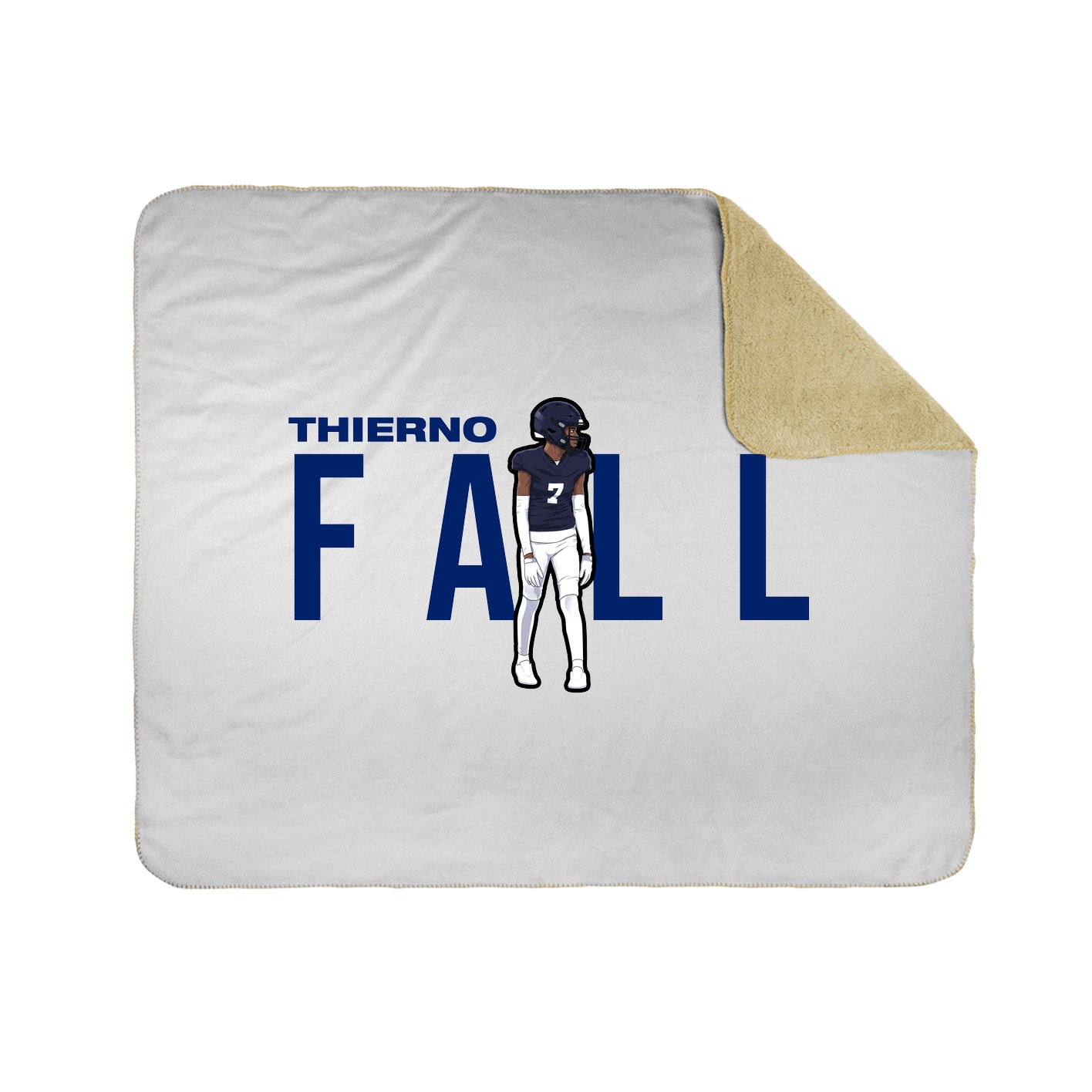 Throw Blanket — Player Name in White