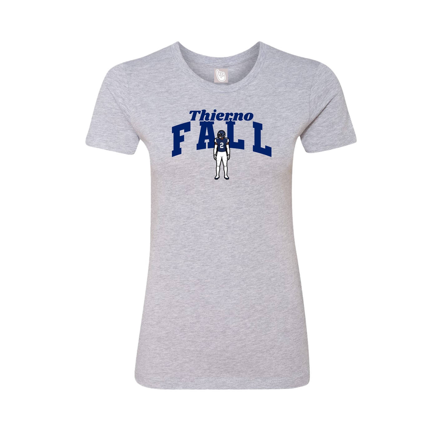 Fitted Women's Tee — Signature Arch in Grey