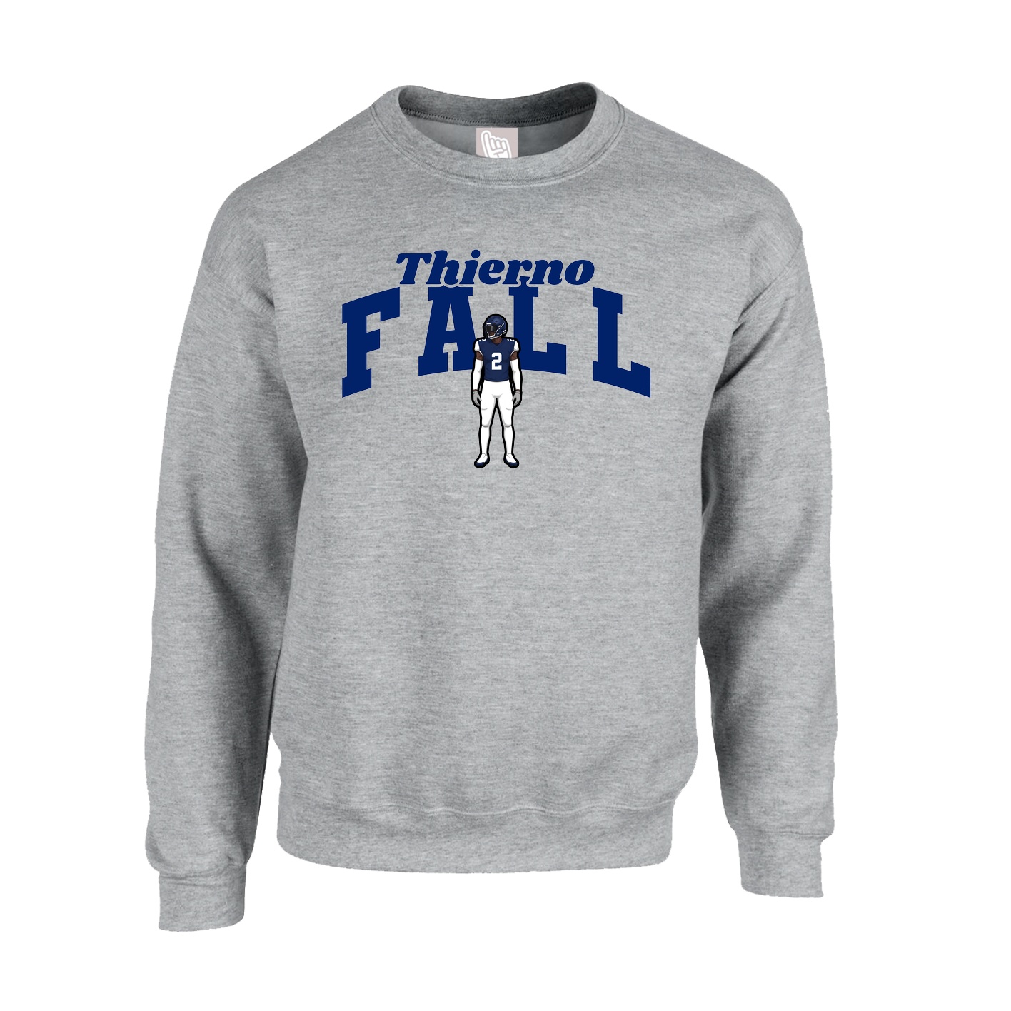 Fleece Crew — Signature Arch in Grey