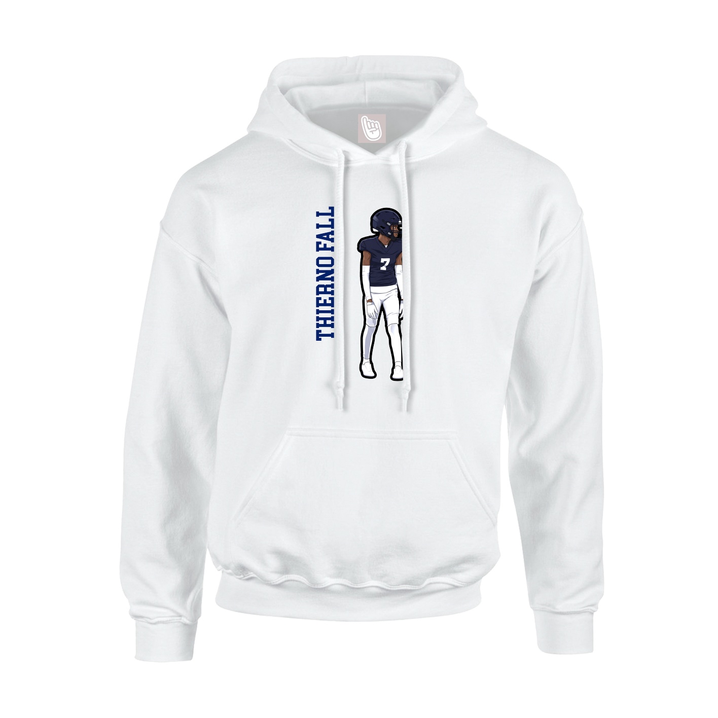 Hoodie — Name Vertical in White