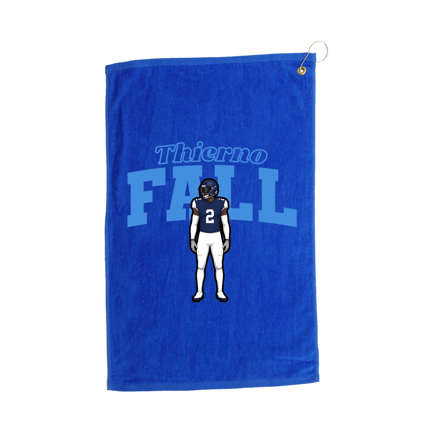 Golf Towel — Name Arch in Royal