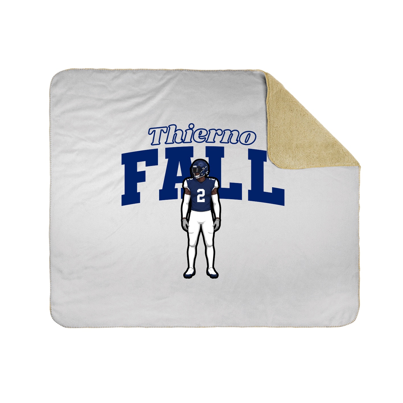 Throw Blanket — Name Arch in White