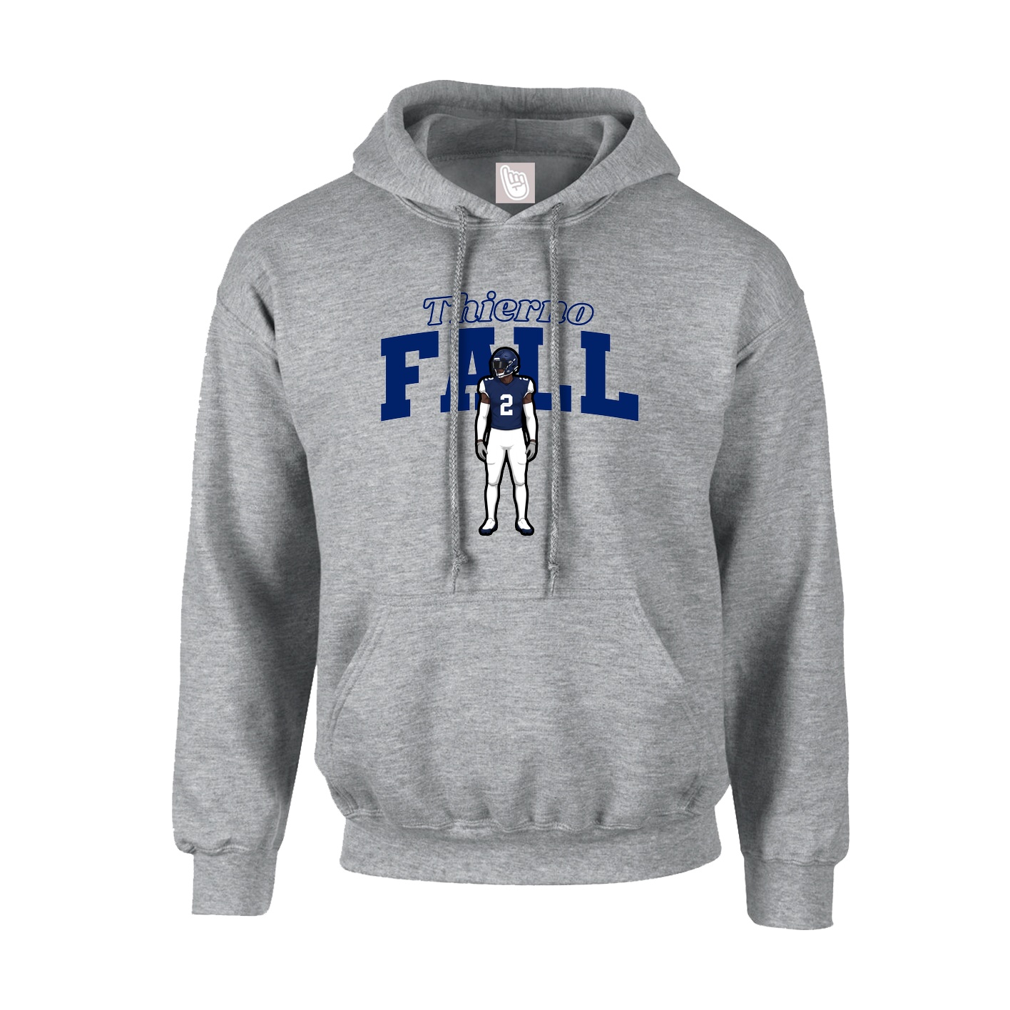 Hoodie — Name Arch in Grey