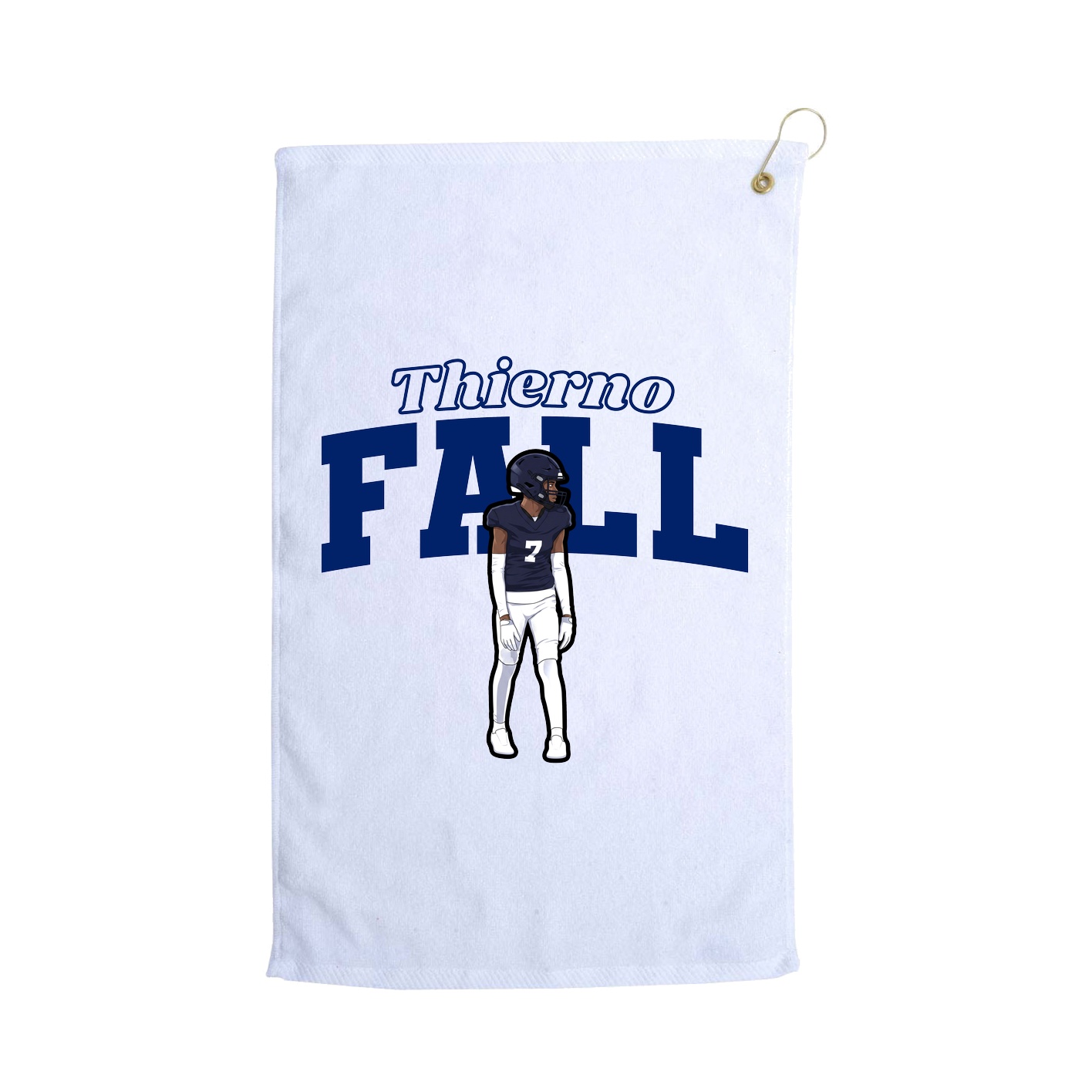Golf Towel — Name Arch in White