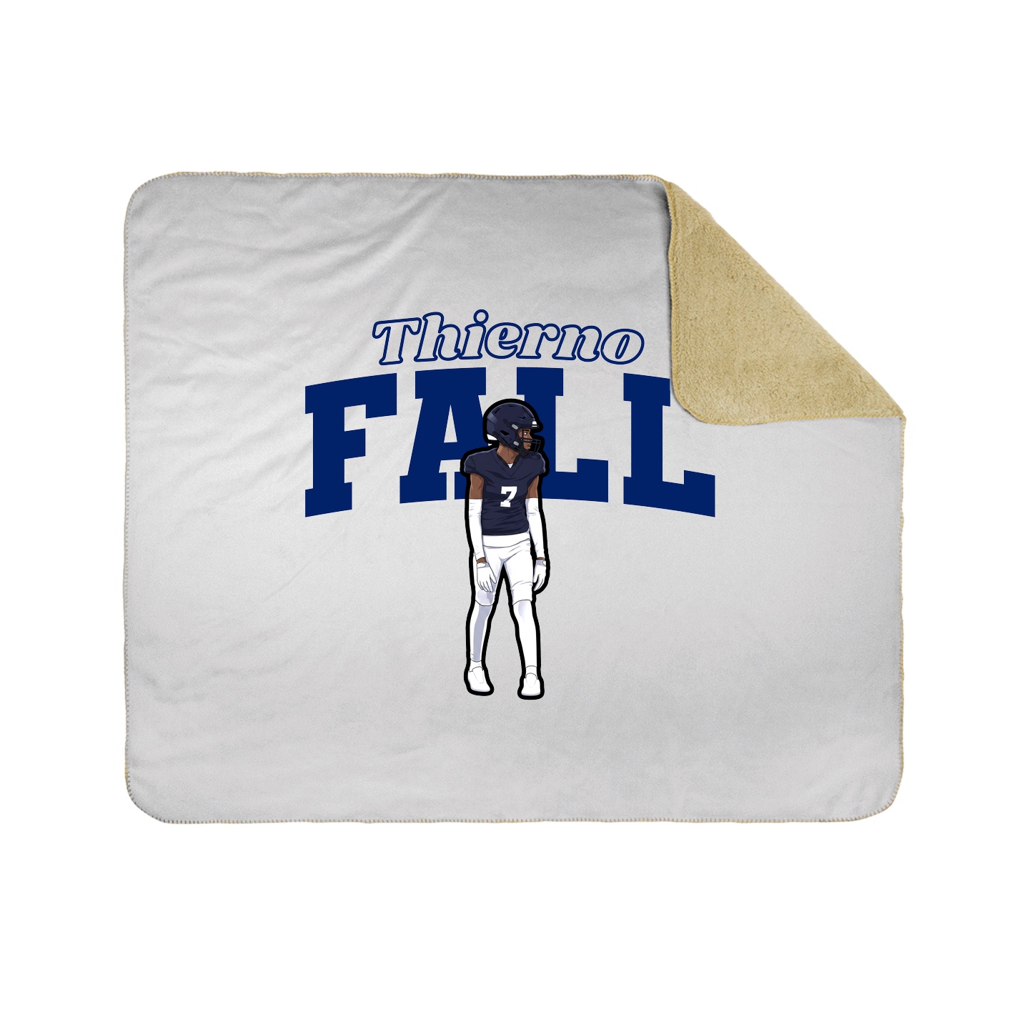 Throw Blanket — Name Arch in White