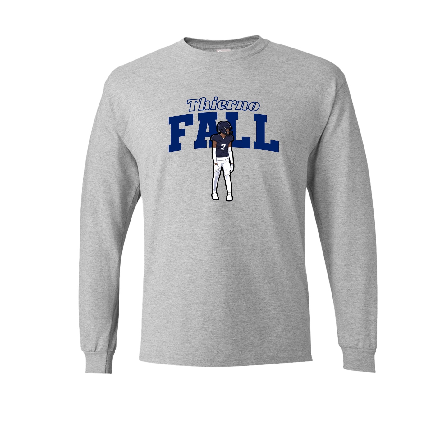 Long Sleeve Tee — Name Arch in Grey