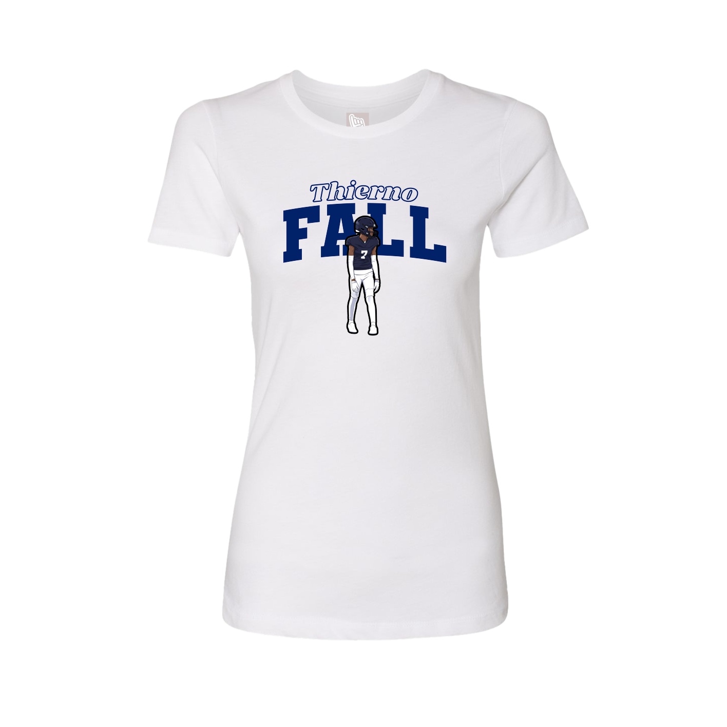 Fitted Women's Tee — Name Arch in White