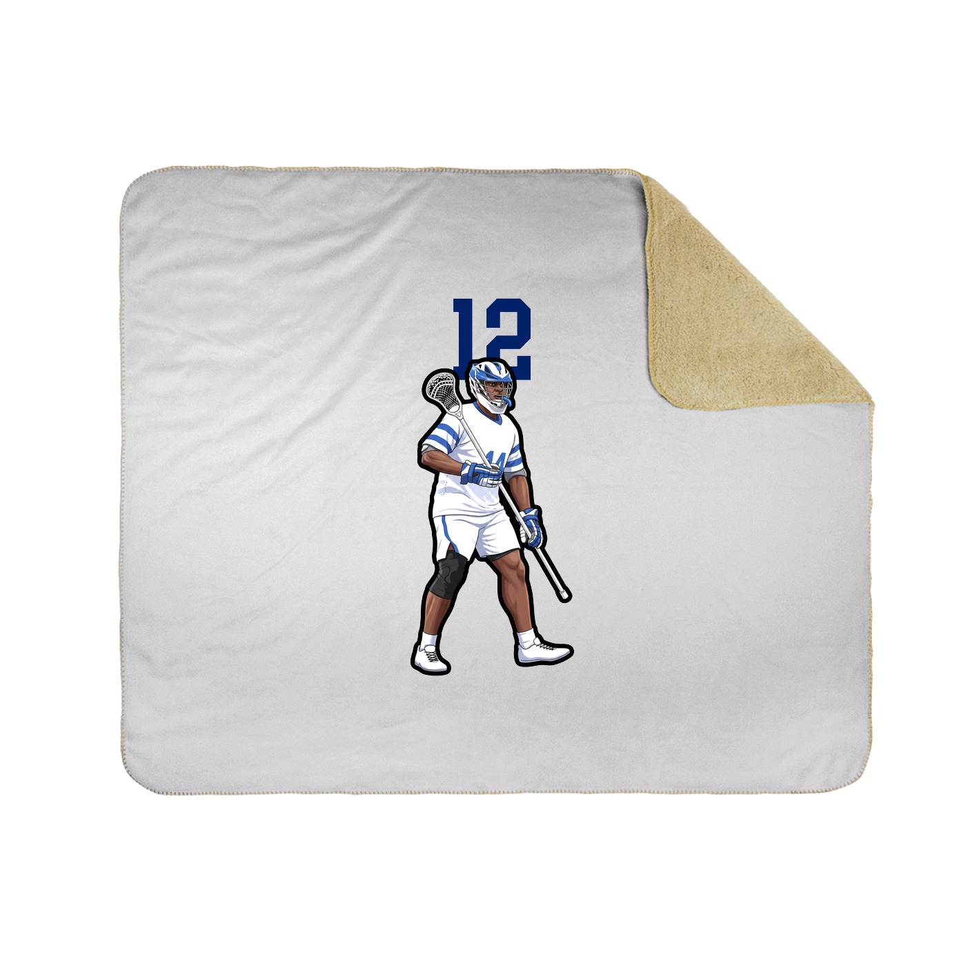 Throw Blanket — Number Top in White