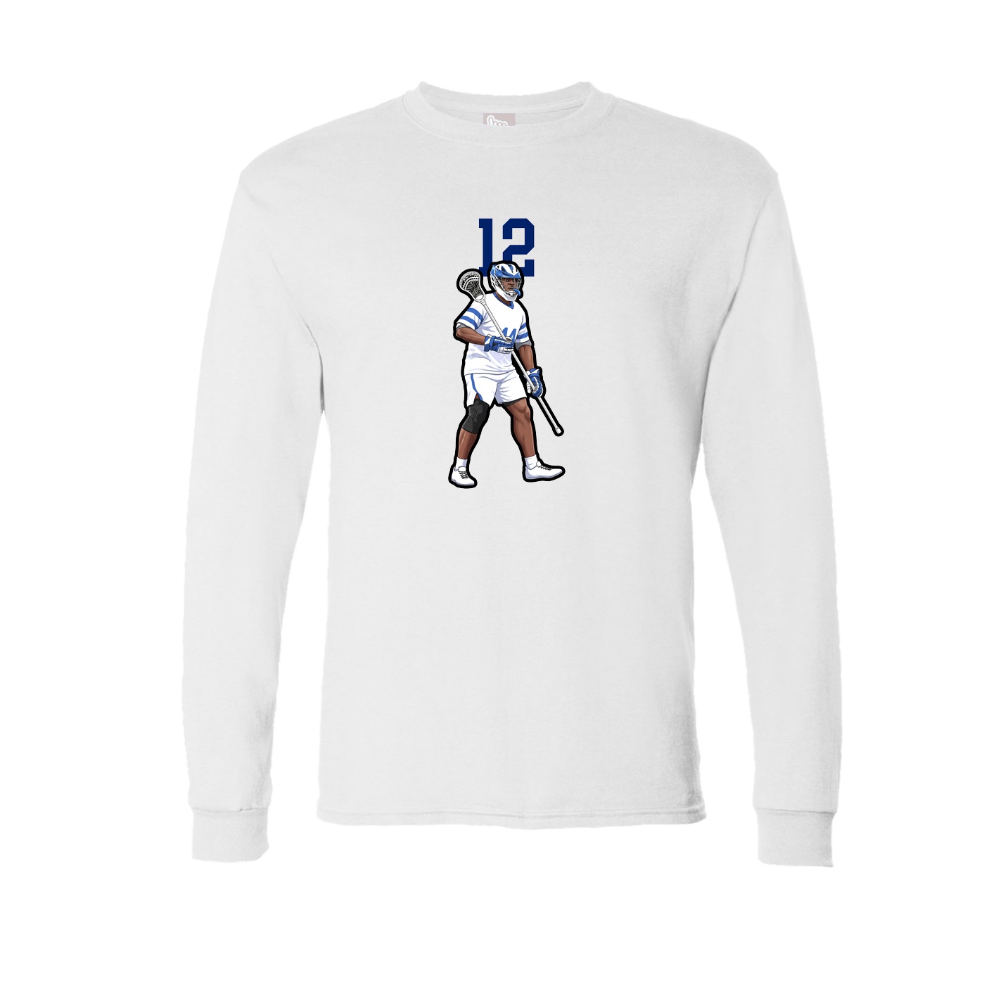 Long Sleeve Tee — Number Top in White