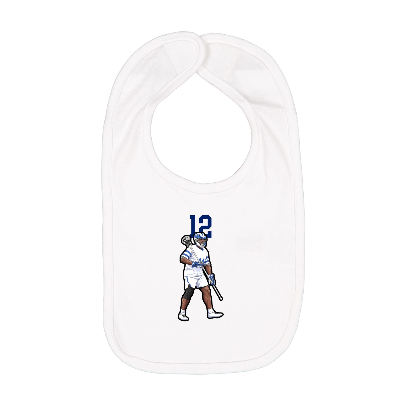 Infant Bib — Number Top in White