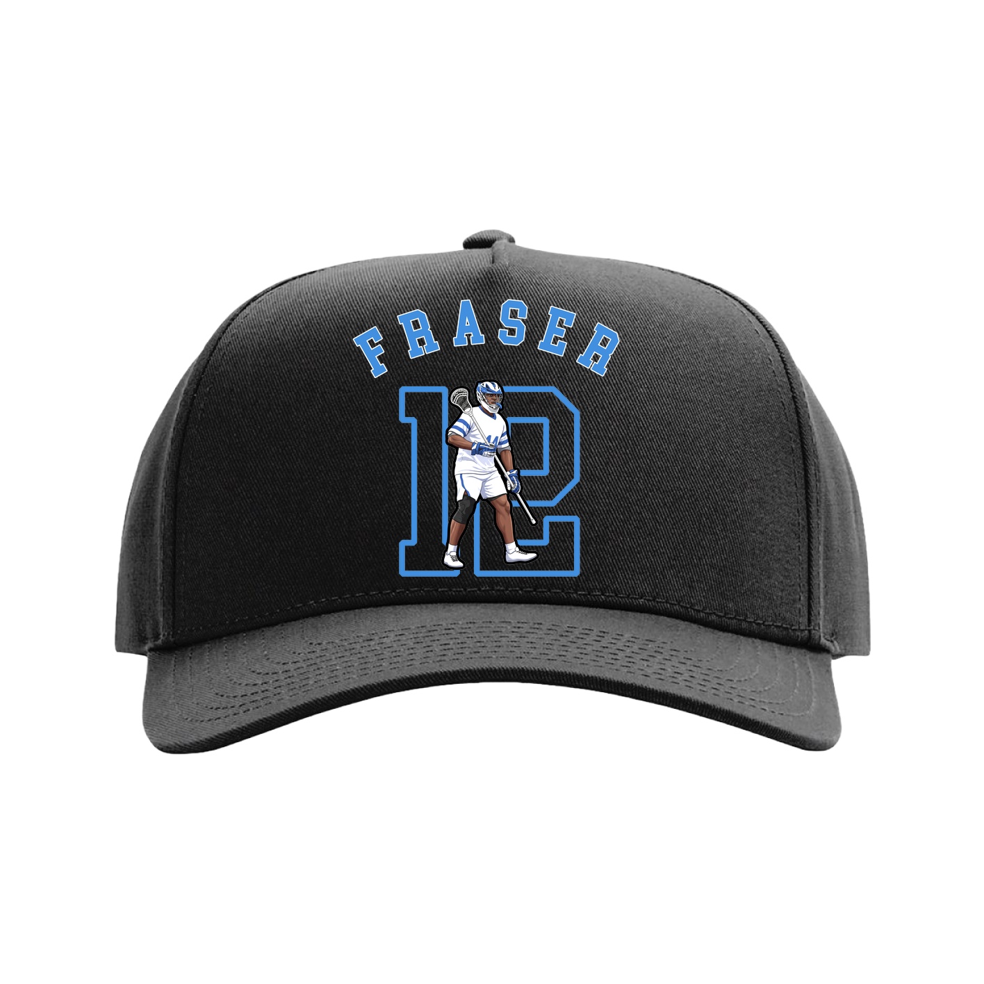 Full Fabric Five-Panel Champ Cap — Shirsey Arch in Black