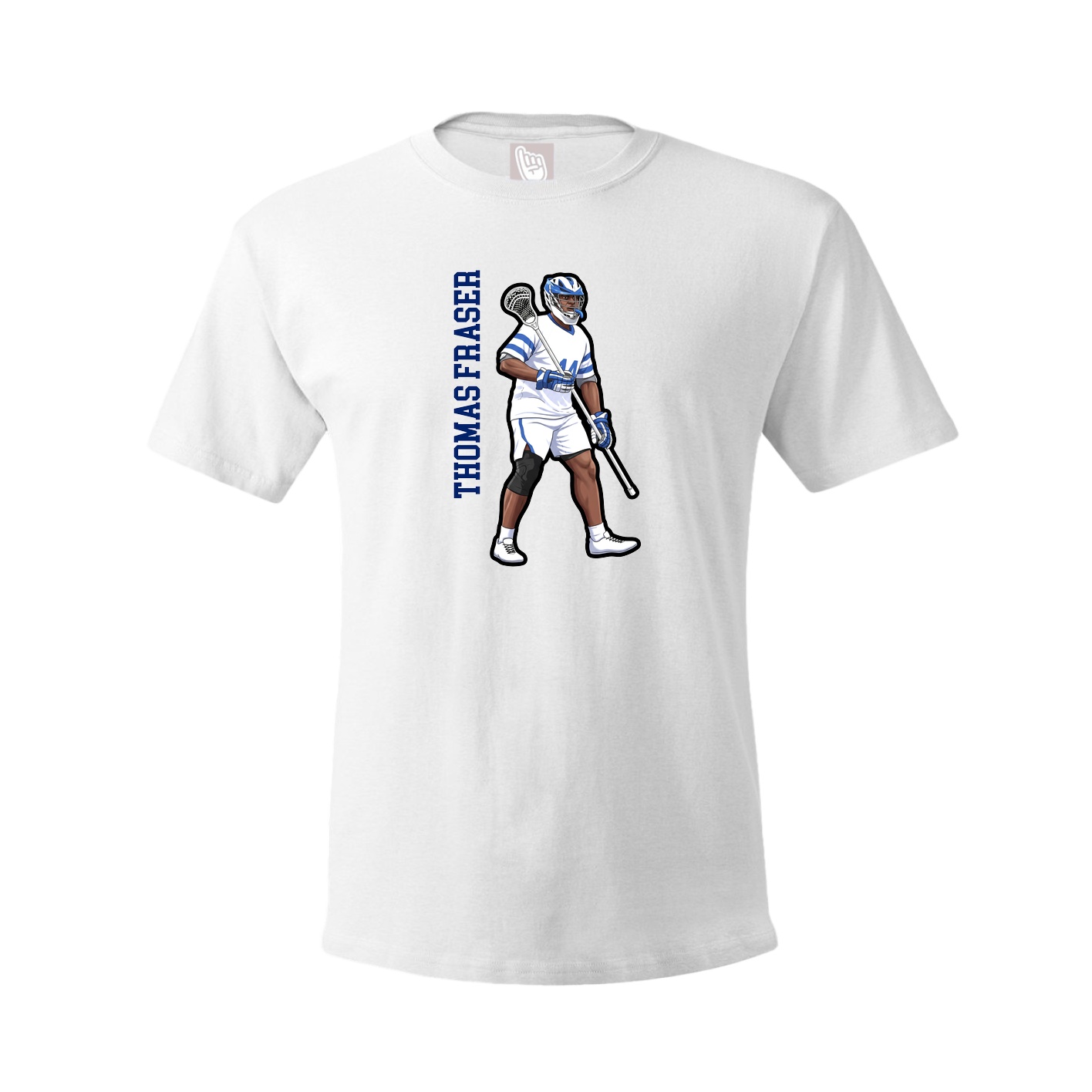 Tee — Name Vertical in White
