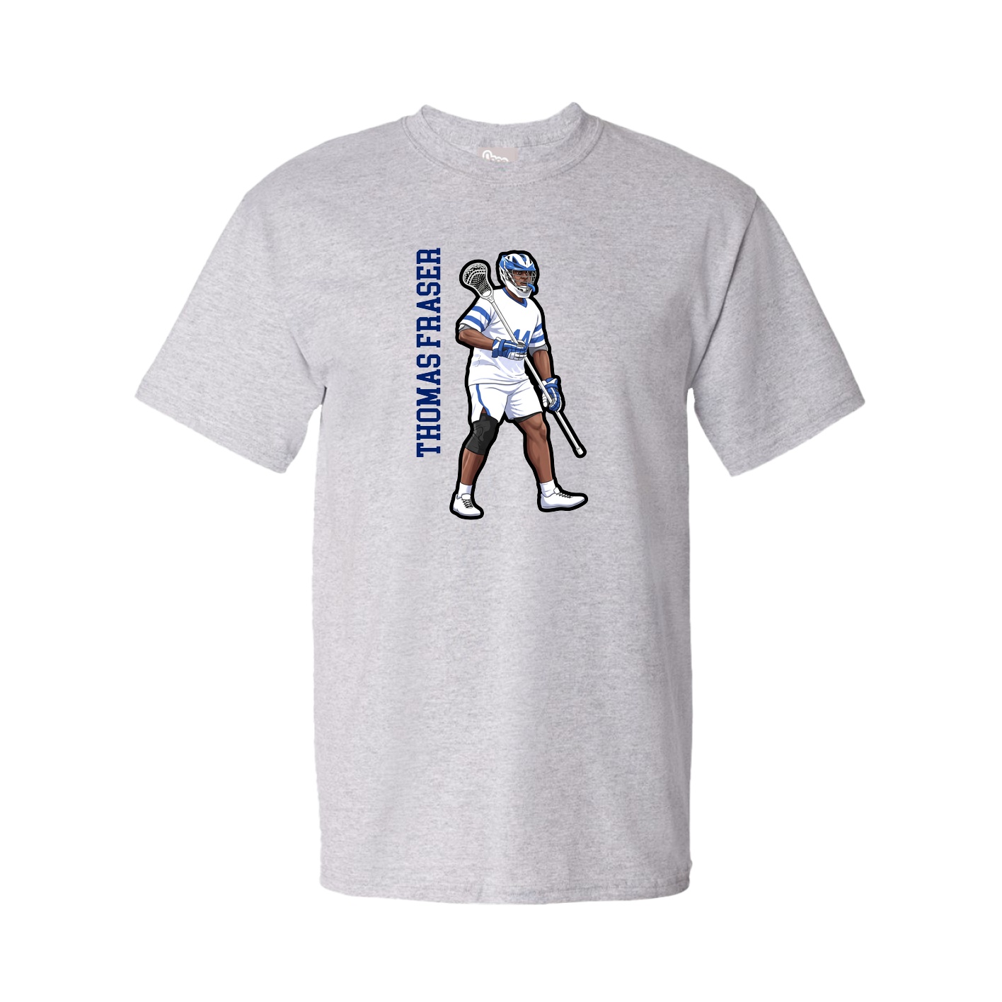 Youth Tee — Name Vertical in Grey