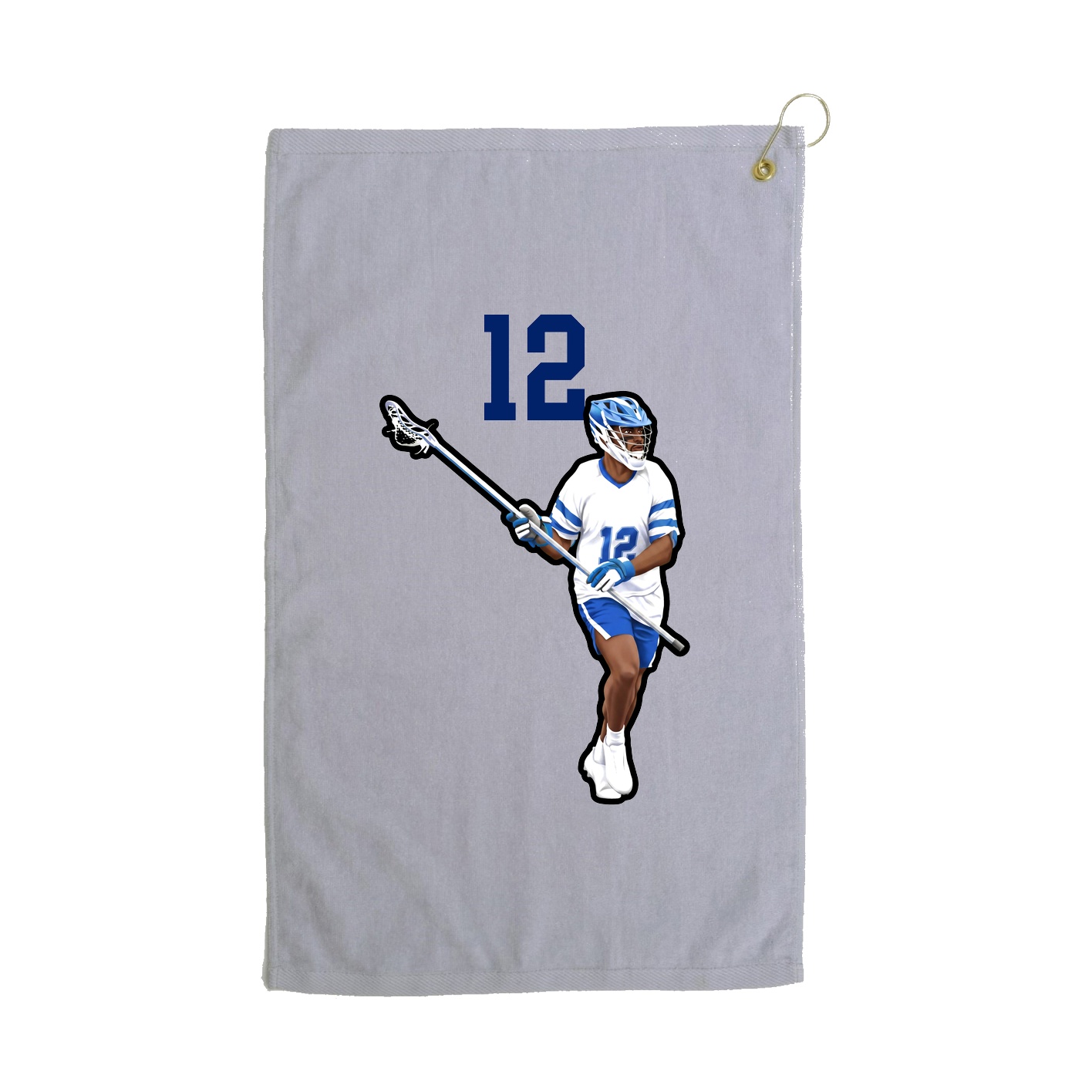 Golf Towel — Number Top in Grey