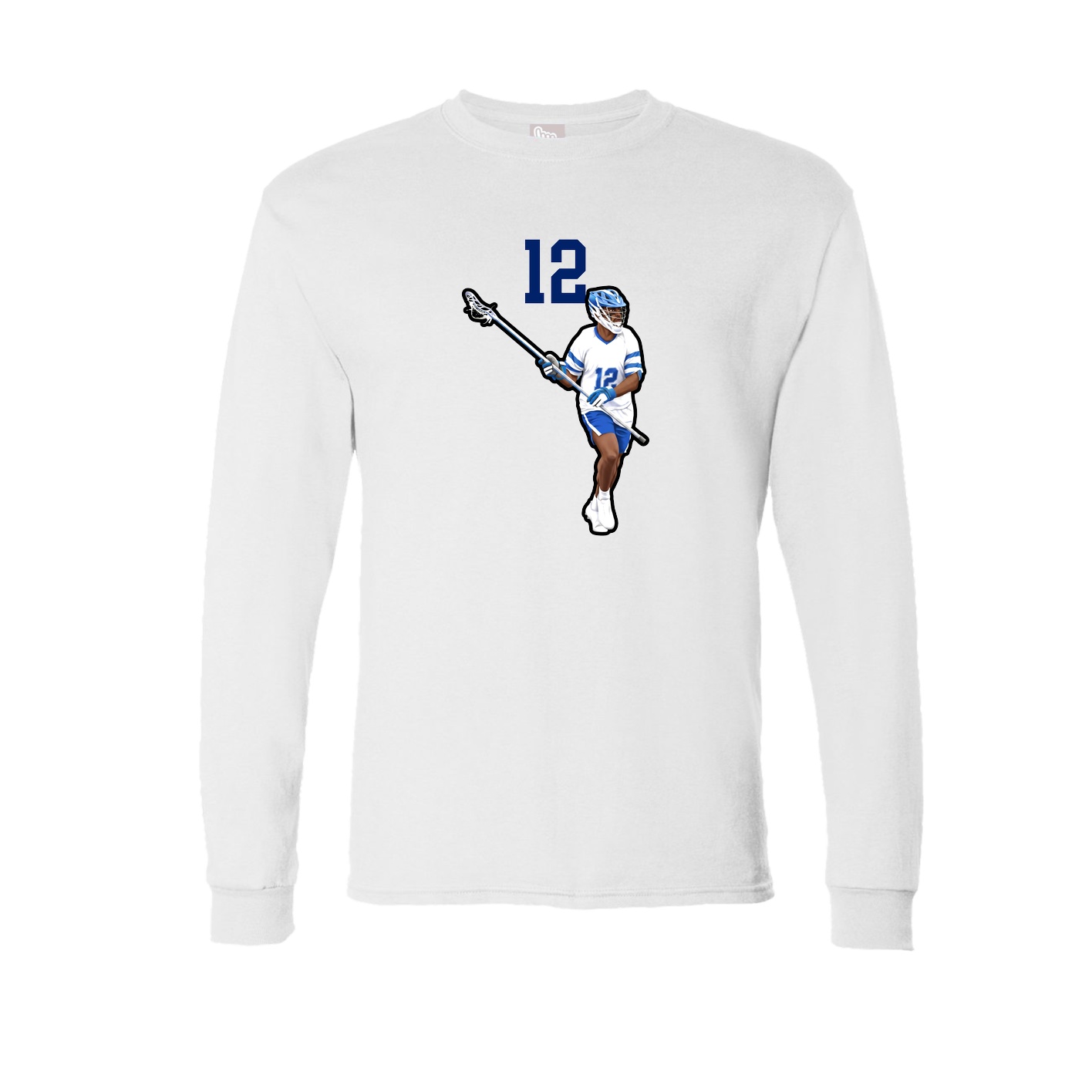 Long Sleeve Tee — Number Top in White