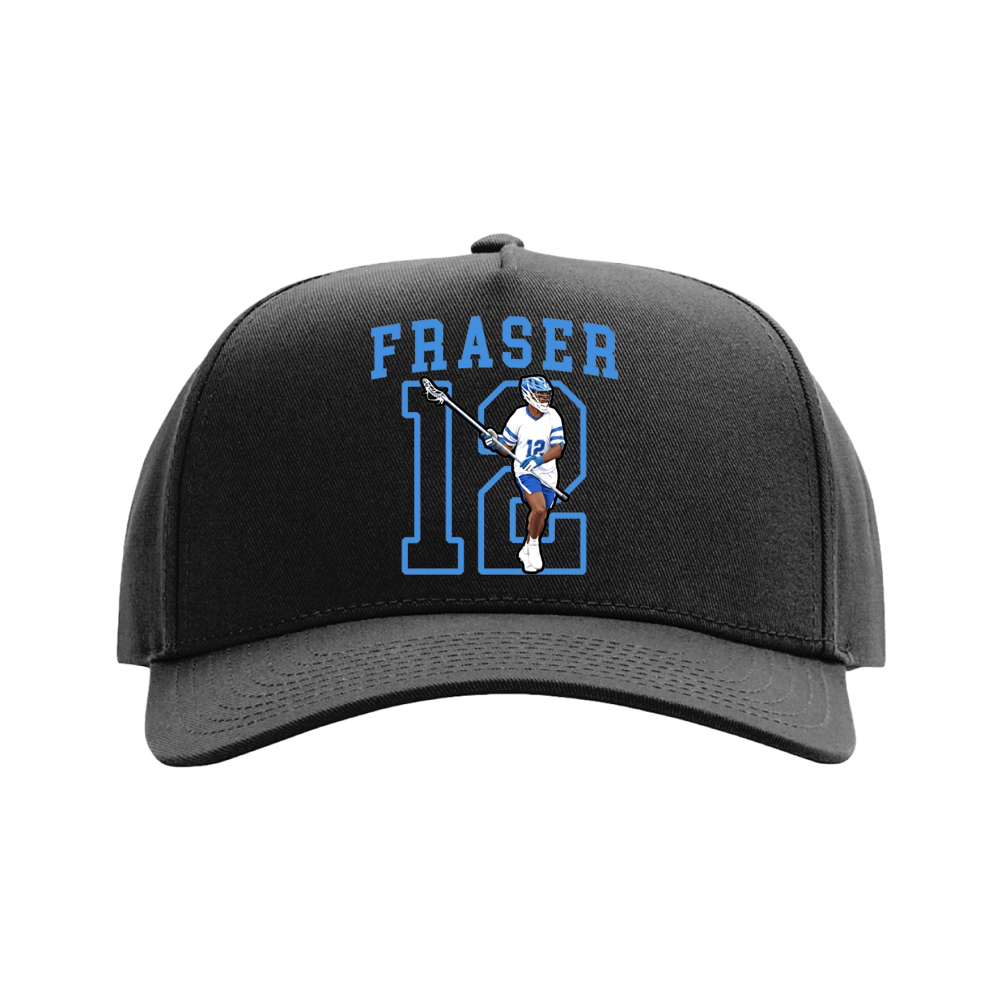 Full Fabric Five-Panel Champ Cap — Shirsey in Black