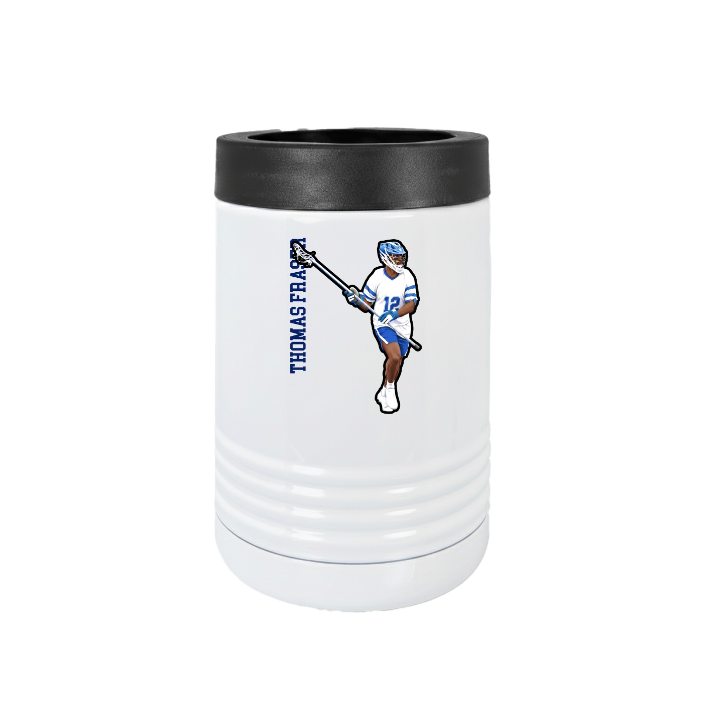 Beverage Holder — Name Vertical in White
