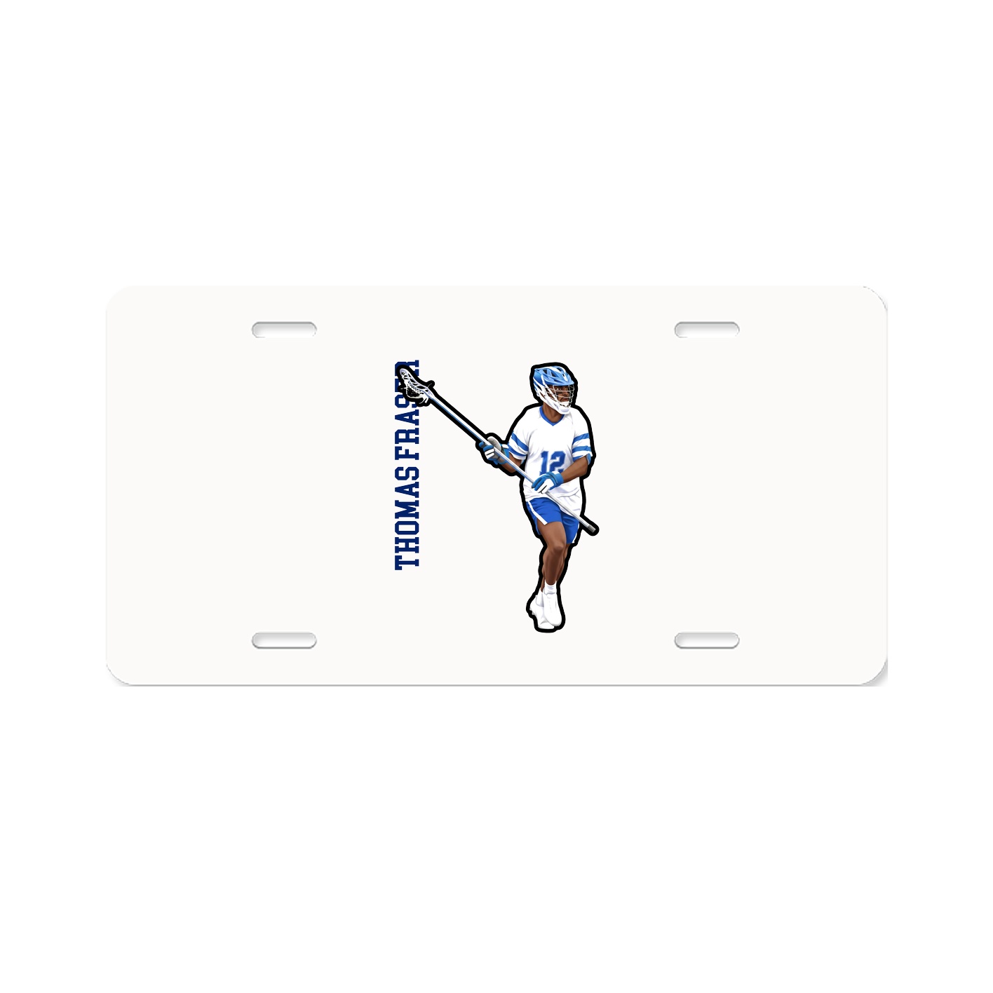 License Plate — Name Vertical in Classic