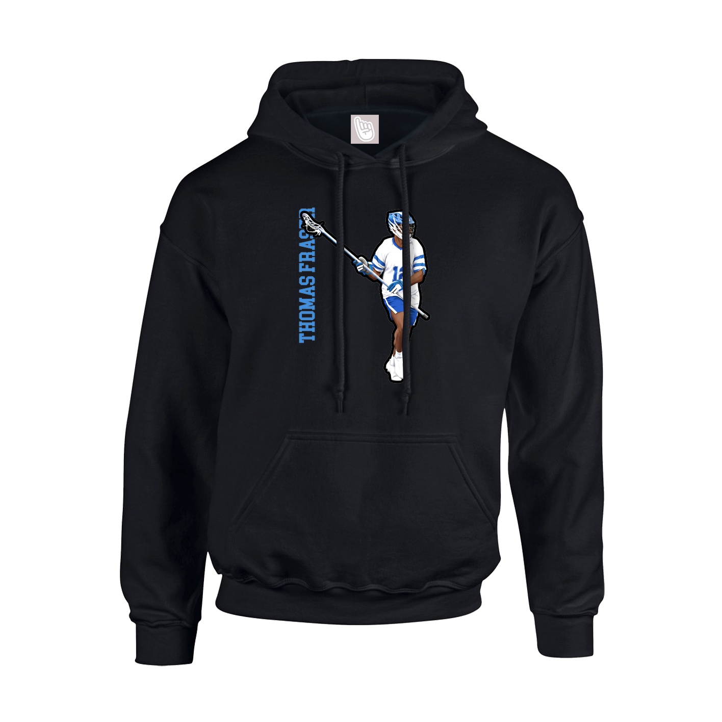 Hoodie — Name Vertical in Black