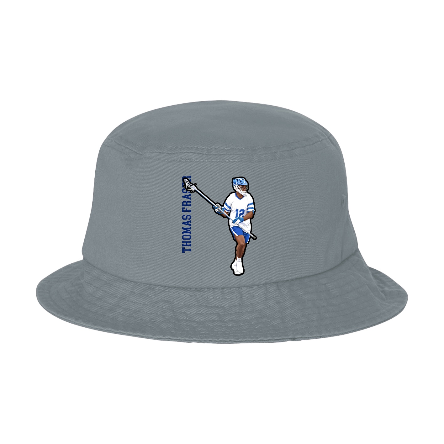 Bucket Cap — Name Vertical in Grey
