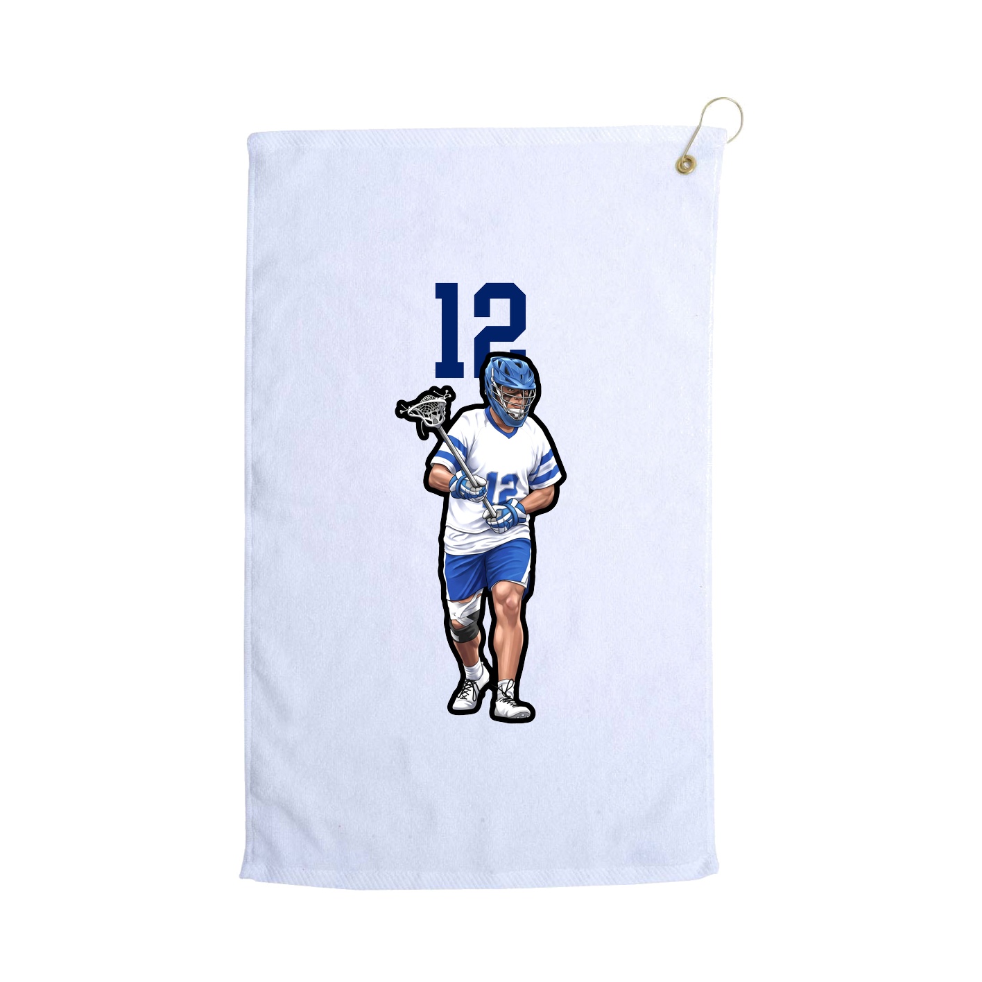 Golf Towel — Number Top in White
