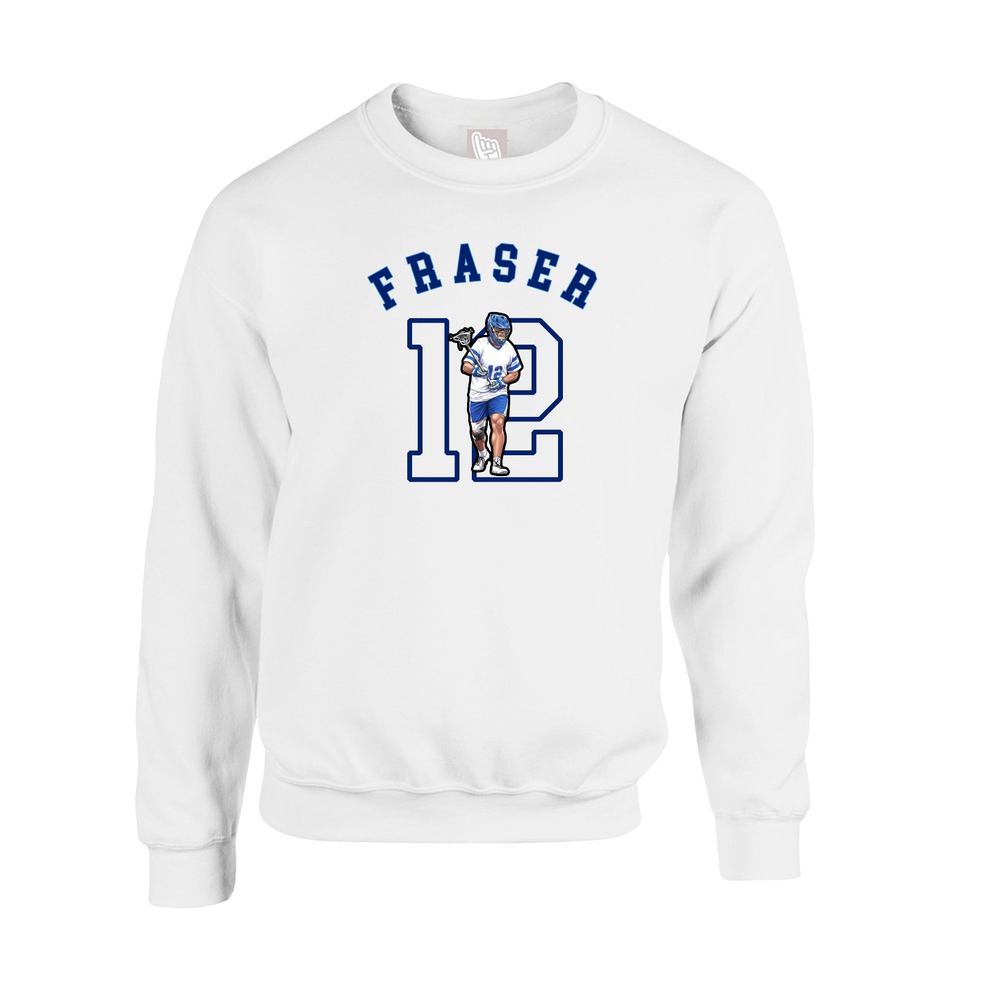 Fleece Crew — Shirsey Arch in White