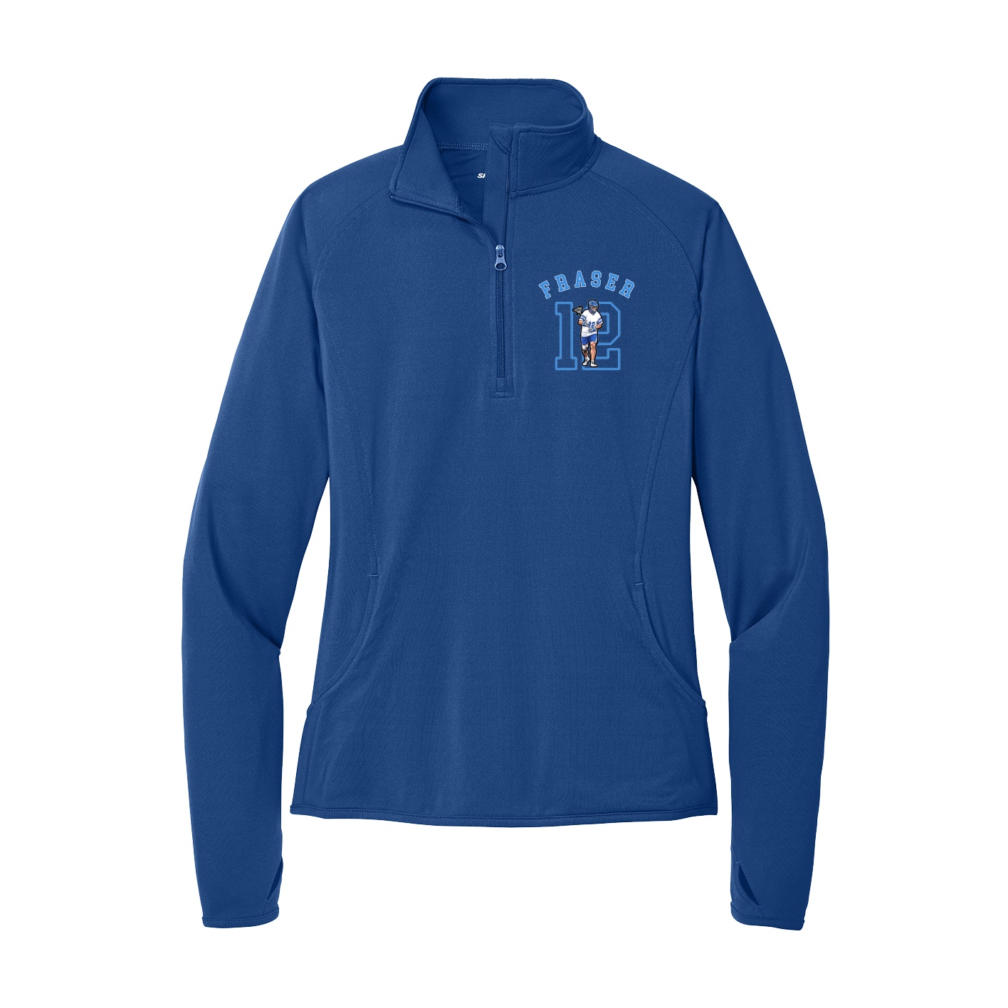 Women's Q-Zip Pullover — Shirsey Arch in Royal
