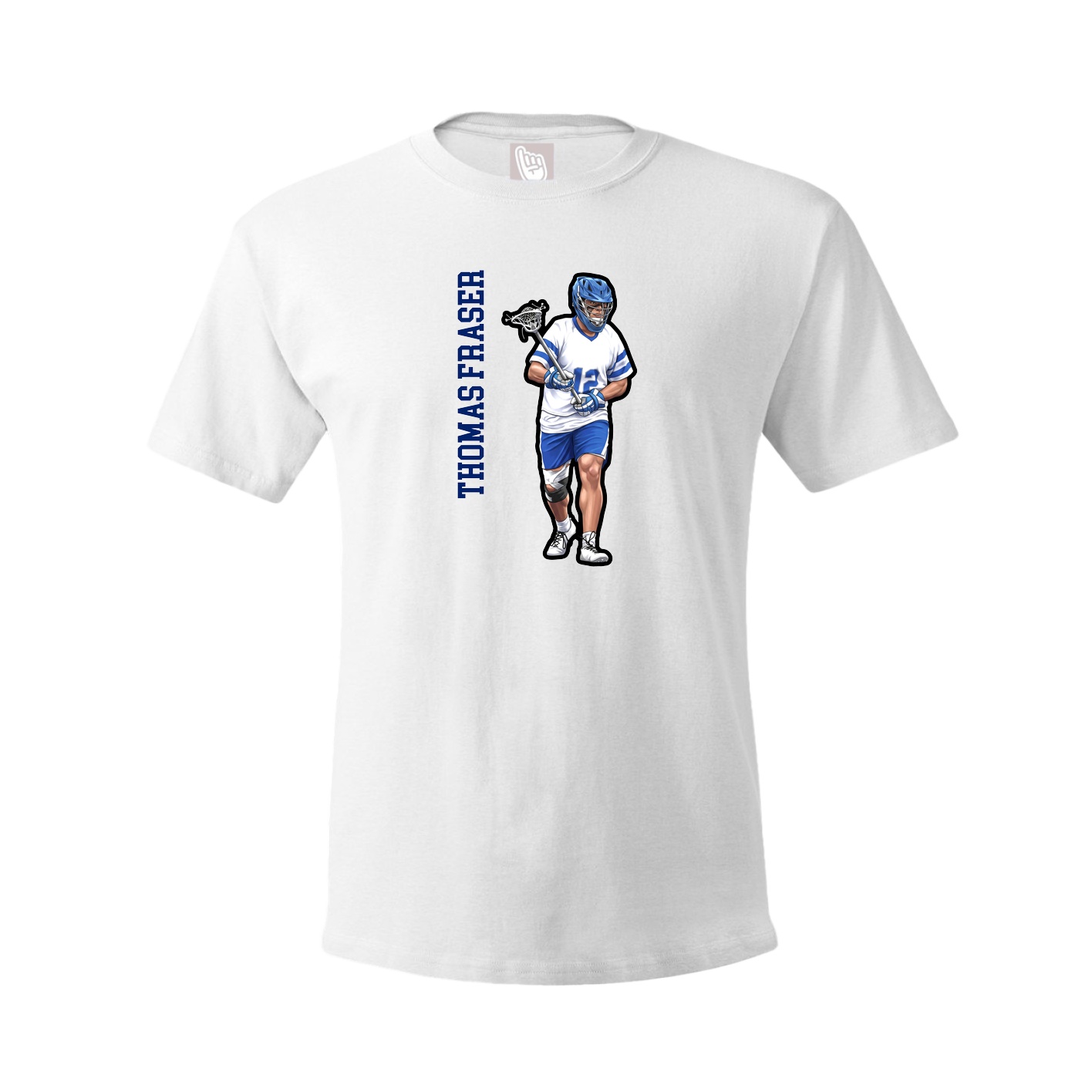 Tee — Name Vertical in White