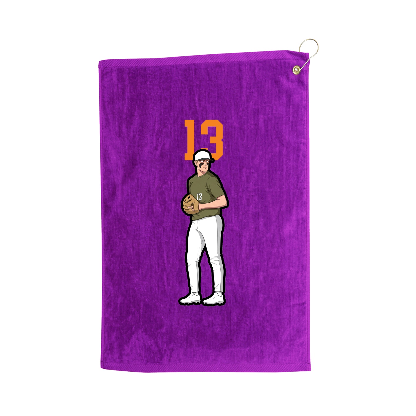 Golf Towel — Number Top in Purple