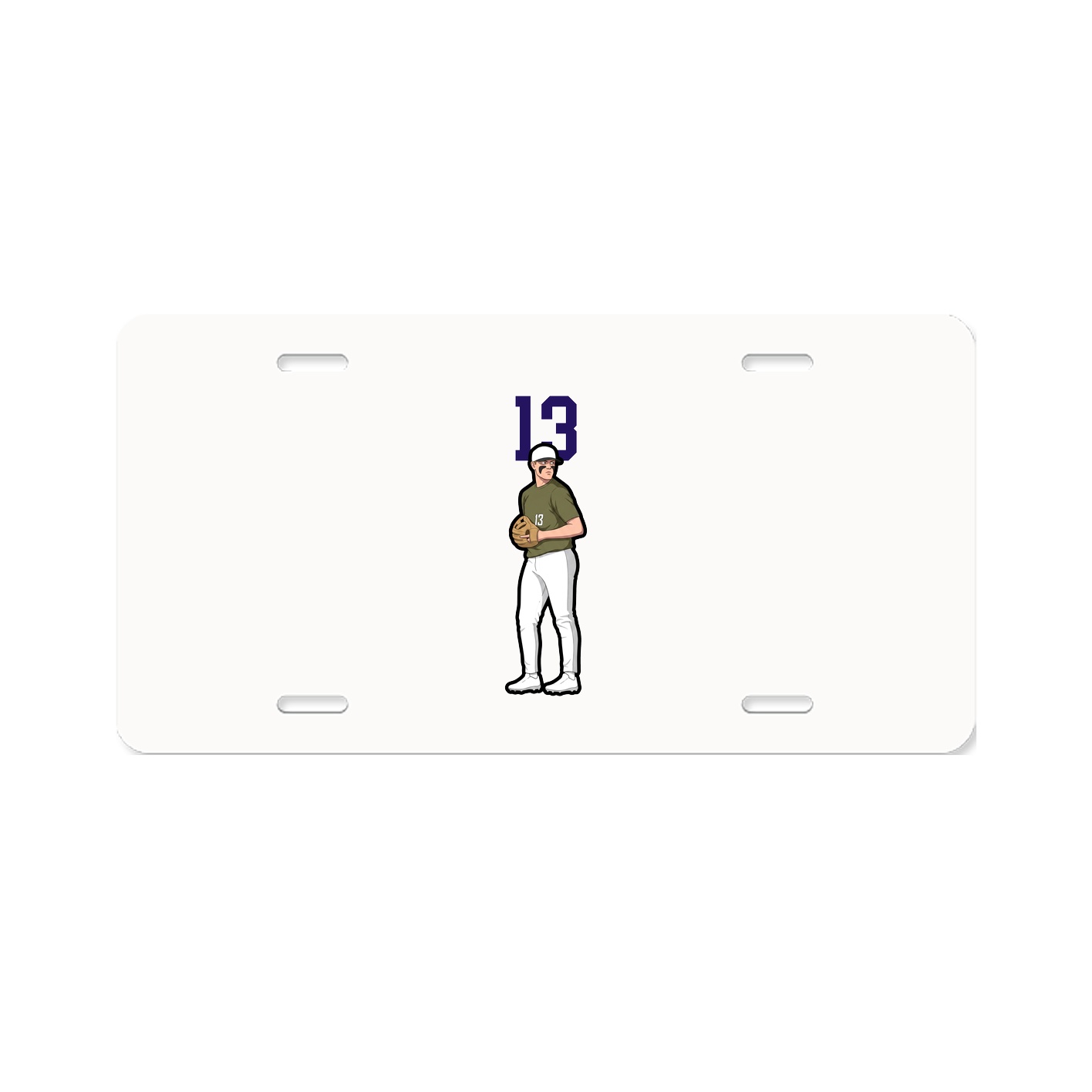 License Plate — Number Top in Classic