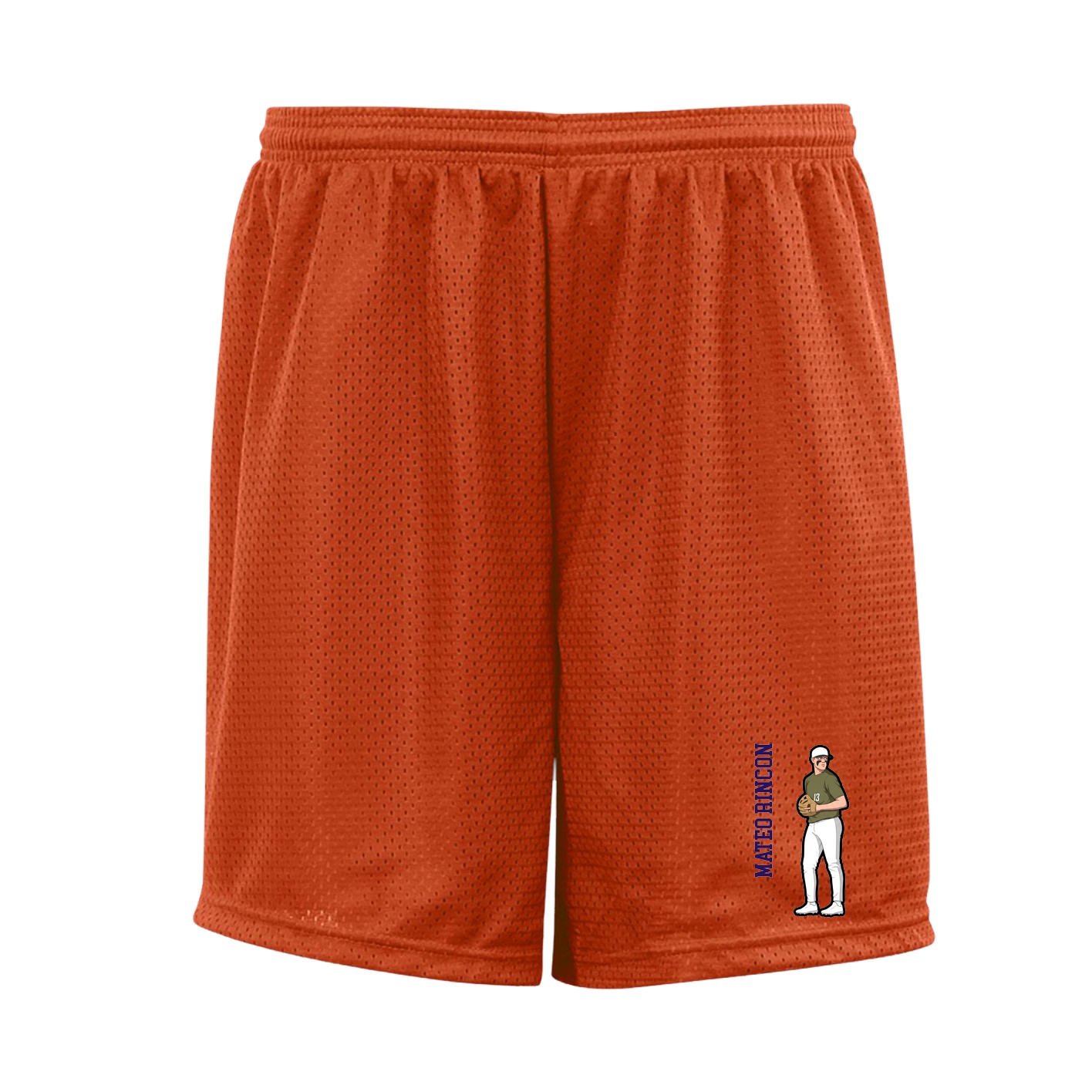 Shorts — Name Vertical in Orange