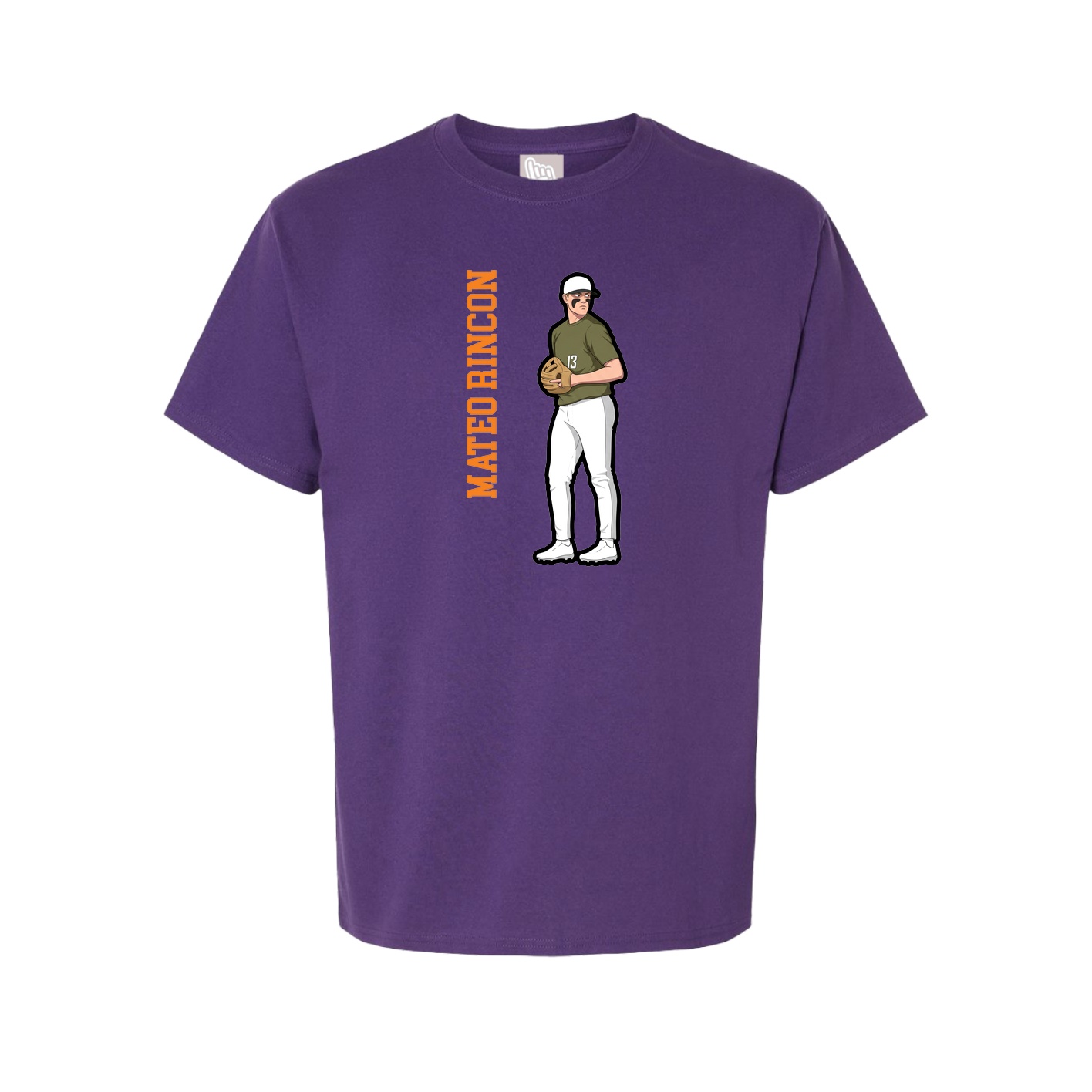 Youth Tee — Name Vertical in Purple