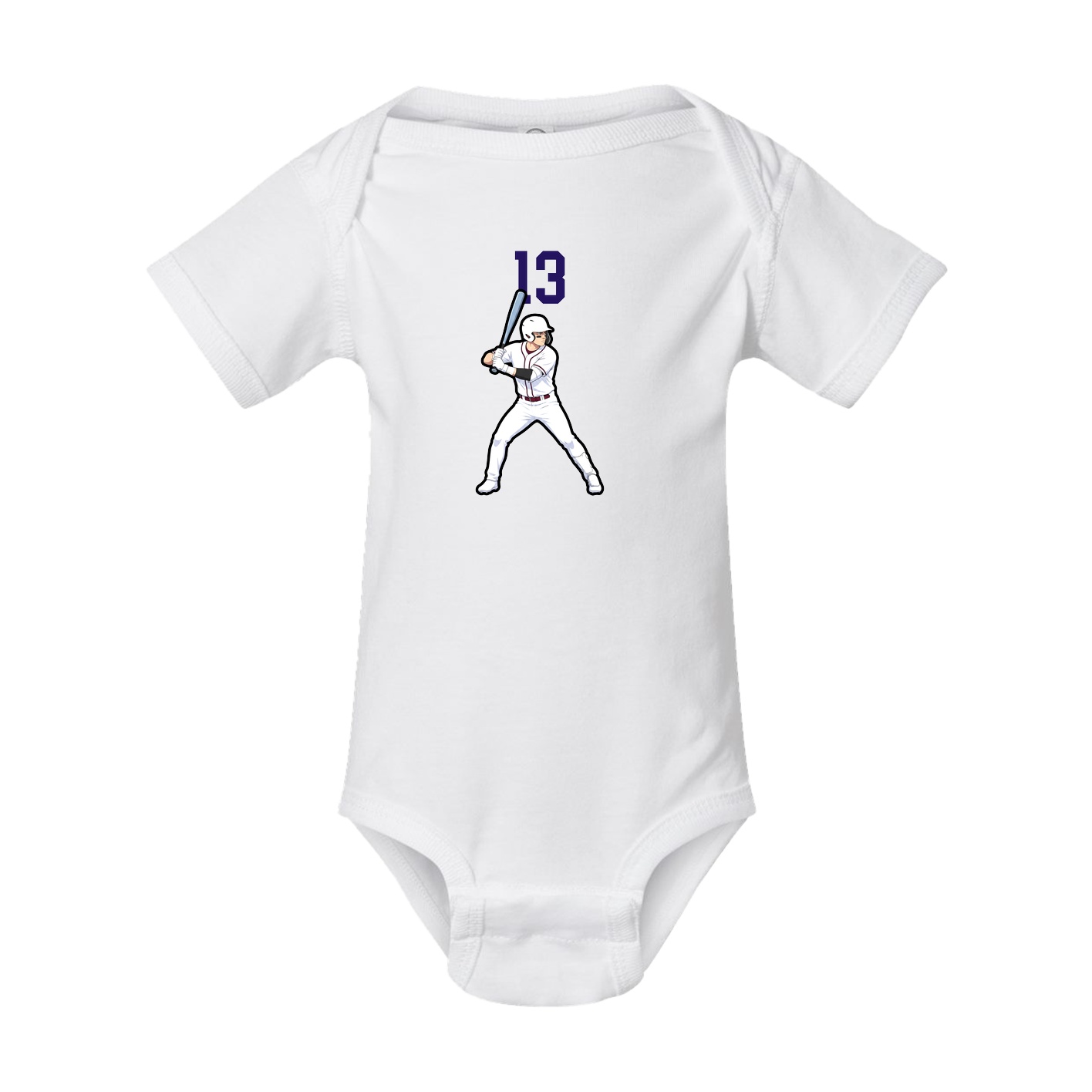 Baby Onesie — Number Top in White