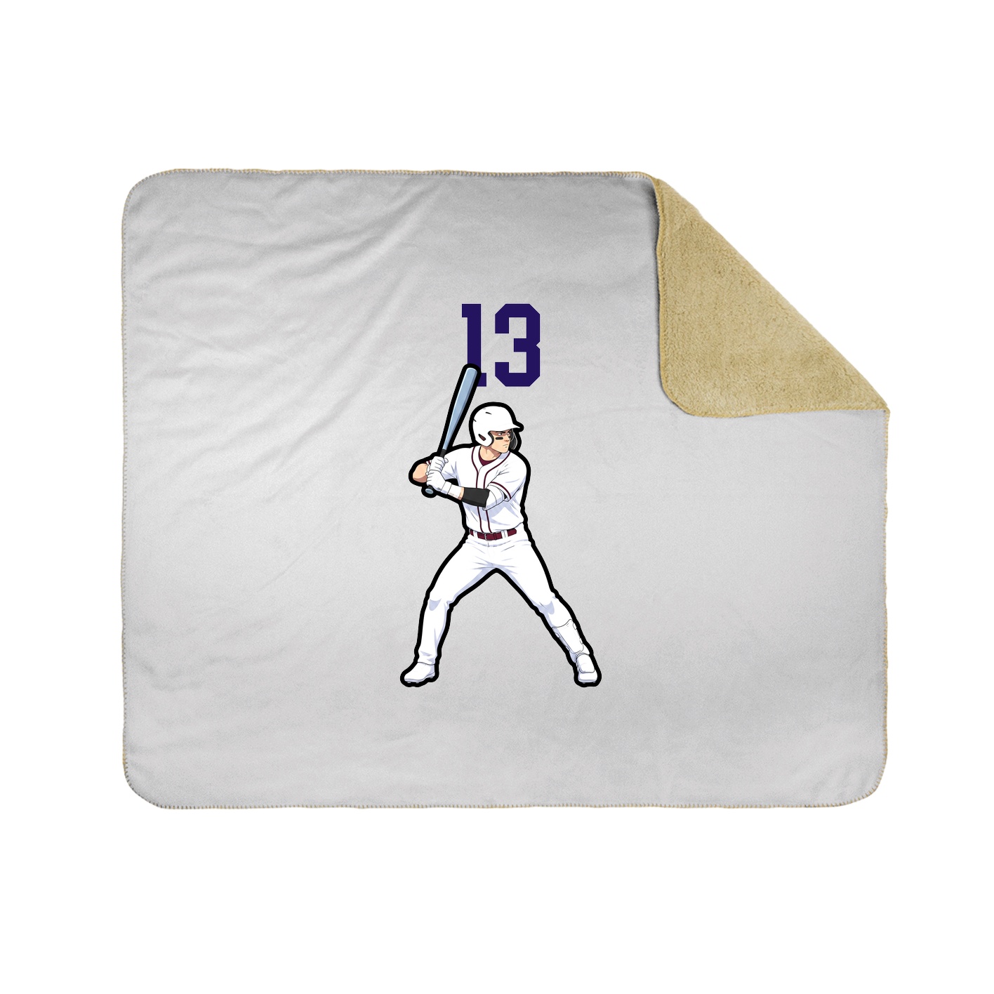Throw Blanket — Number Top in White