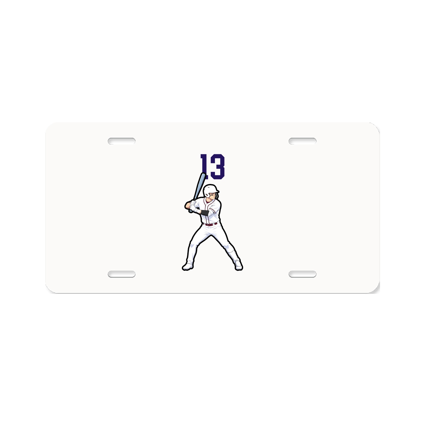 License Plate — Number Top in Classic