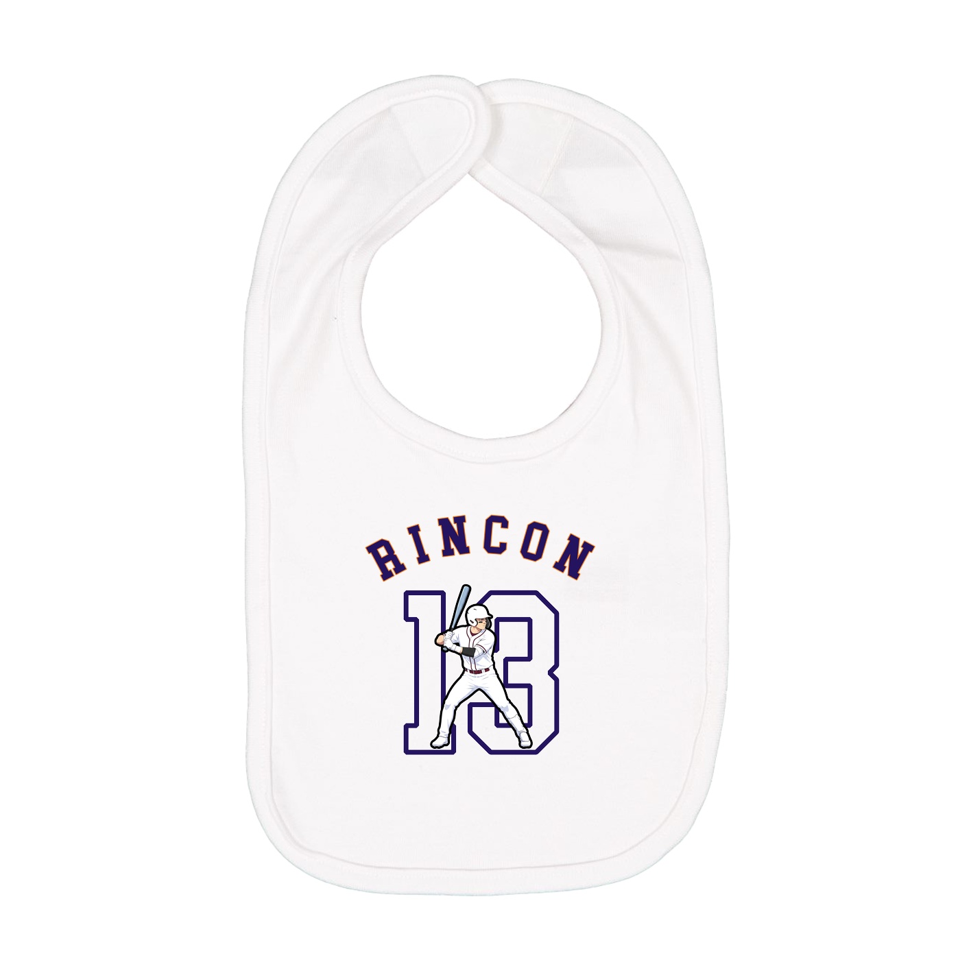 Infant Bib — Shirsey Arch in White
