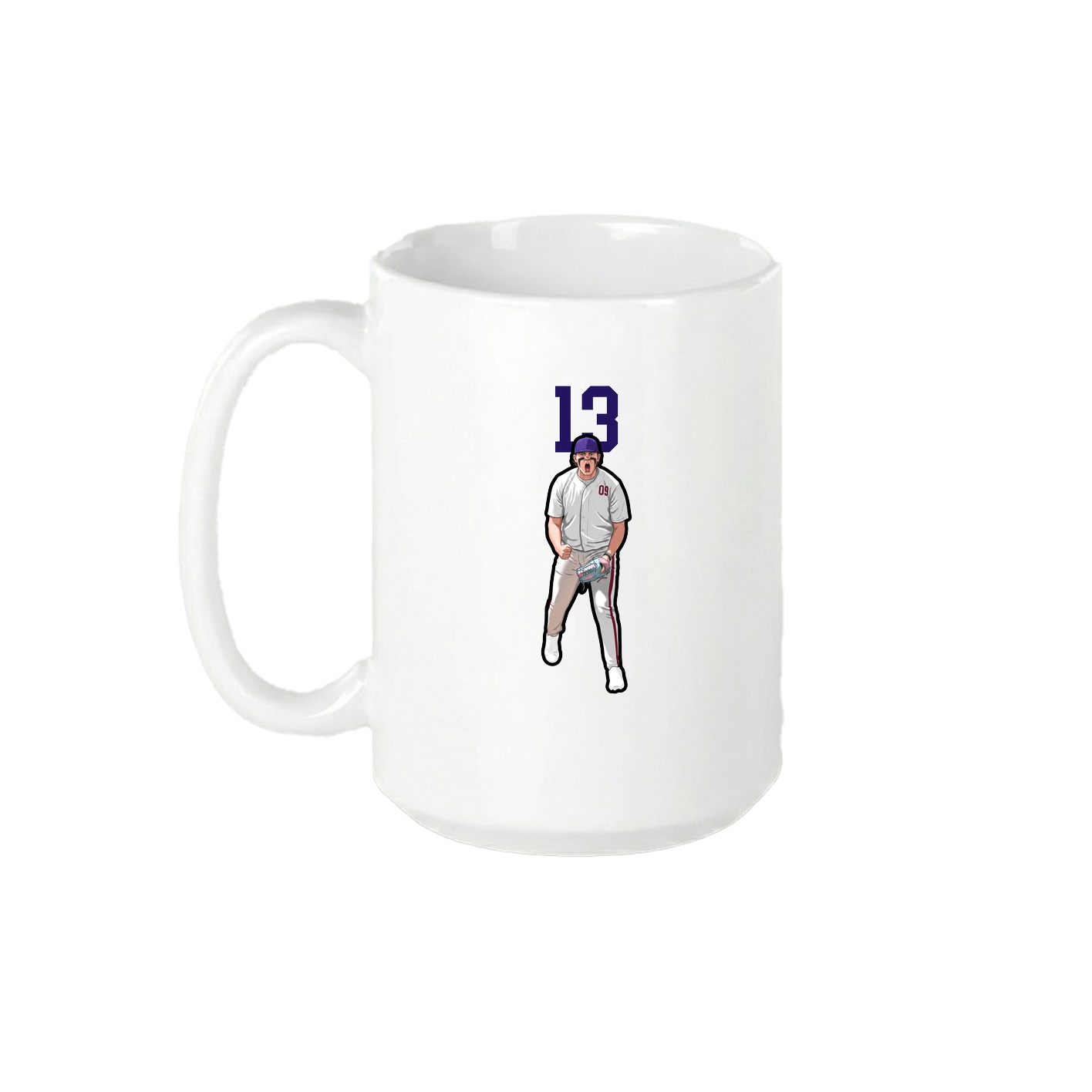 15oz Coffee Mug — Number Top in White