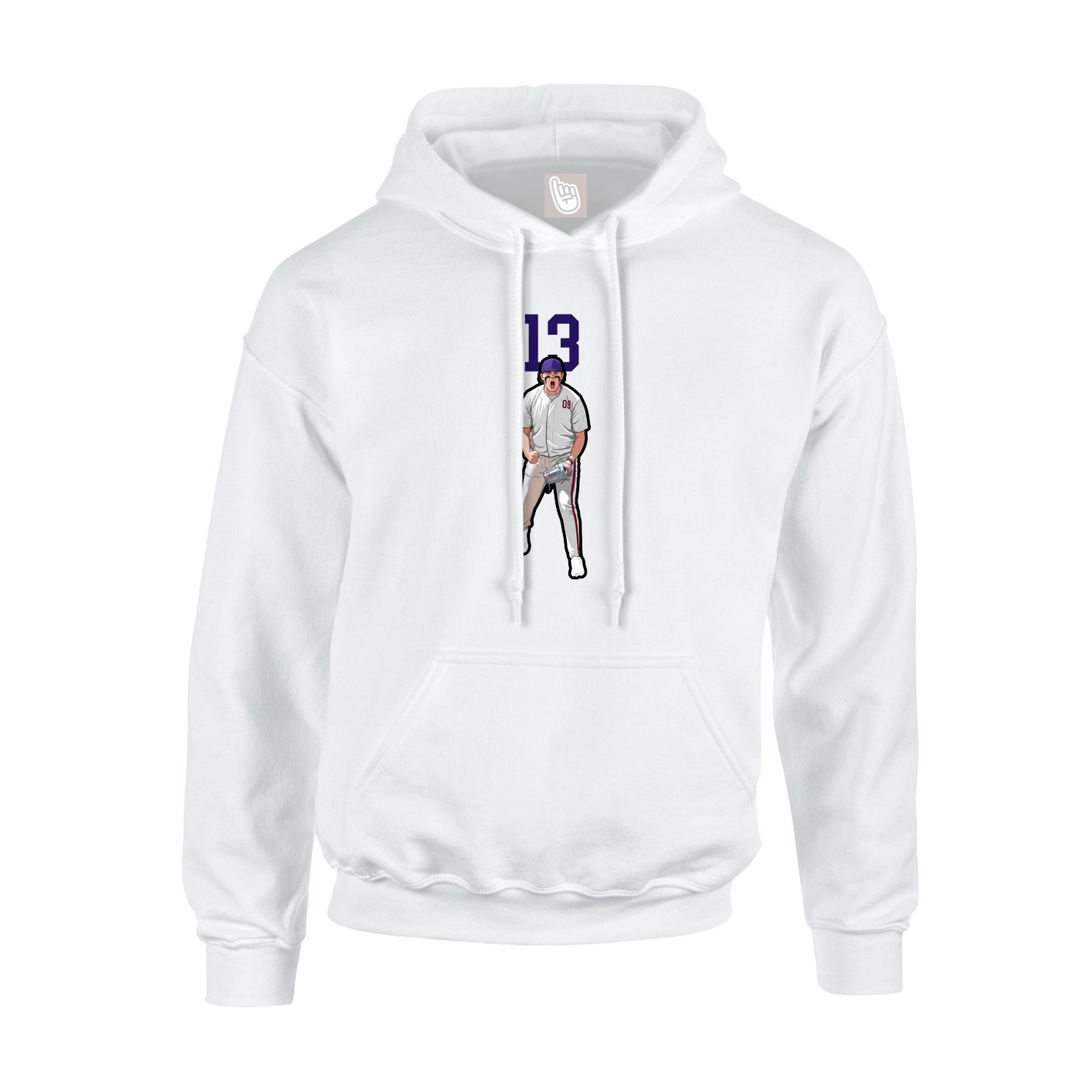 Hoodie — Number Top in White
