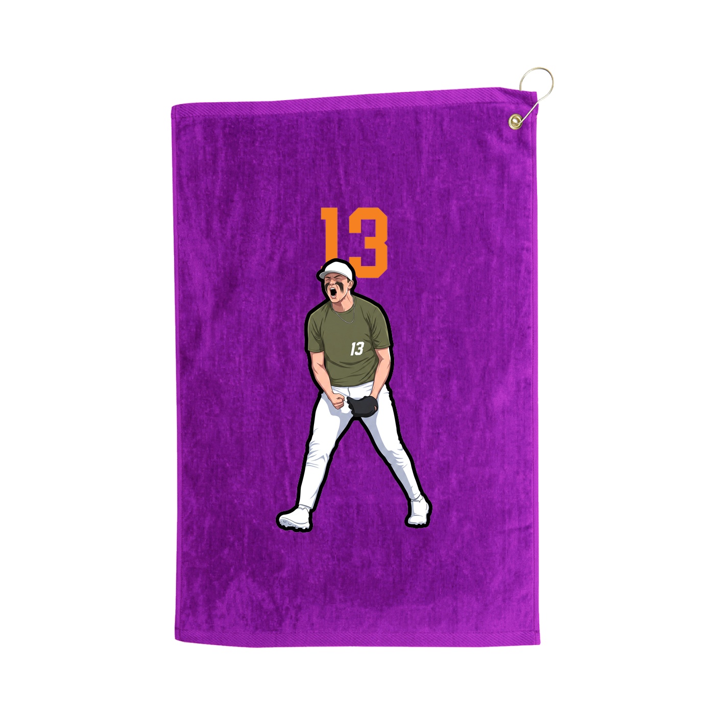 Golf Towel — Number Top in Purple