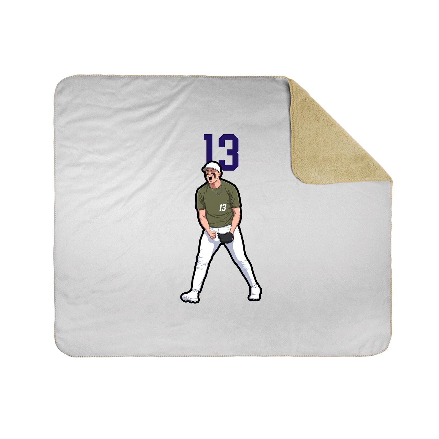 Throw Blanket — Number Top in White