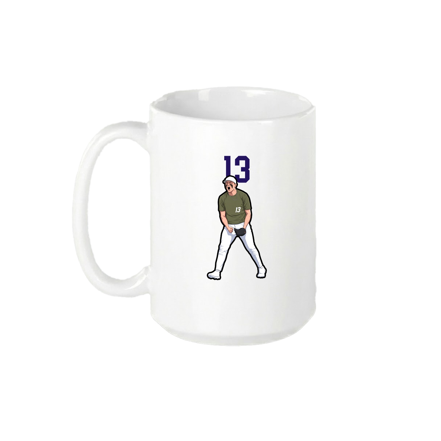 15oz Coffee Mug — Number Top in White
