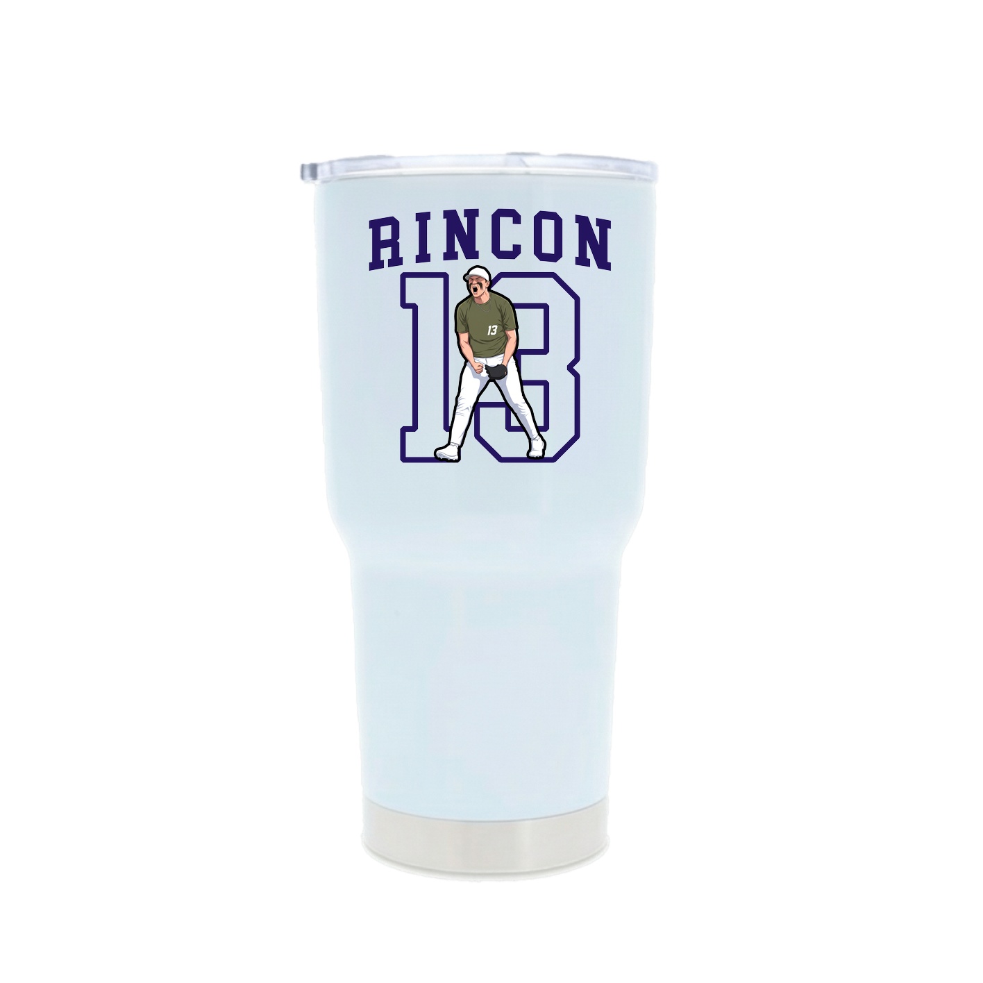 30oz Stainless Steel Tumbler — Shirsey in White