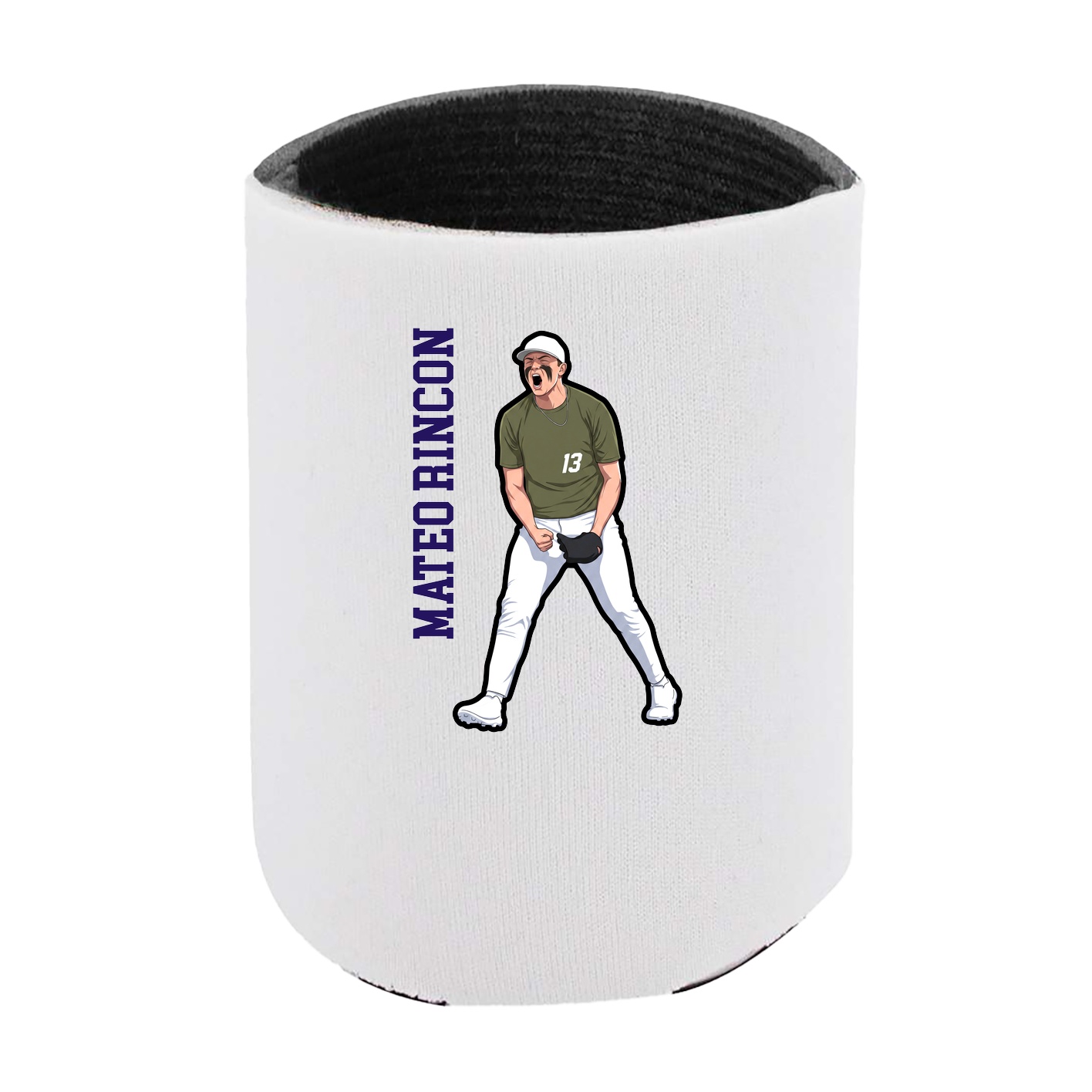 Can Holder — Name Vertical in White