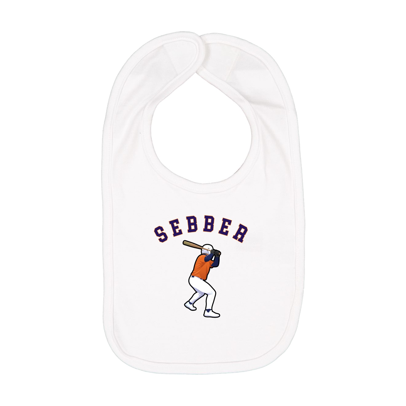 Infant Bib — Shirsey Arch in White