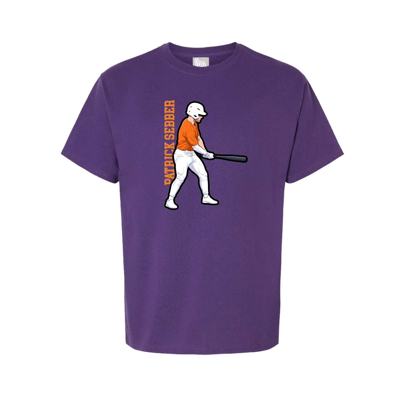 Tee — Name Vertical in Purple
