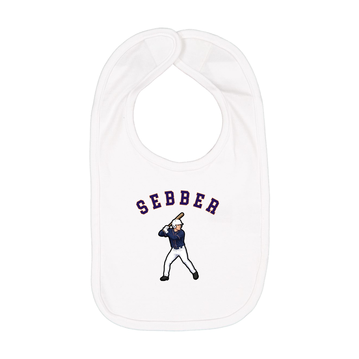 Infant Bib — Shirsey Arch in White