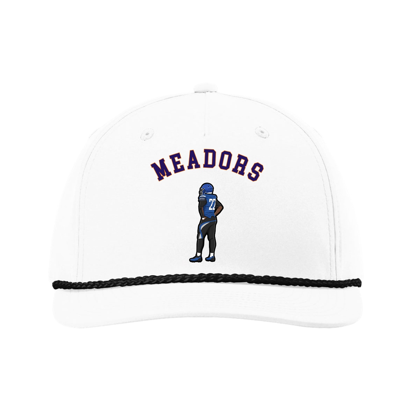 Five-Panel Classic Rope Cap — Shirsey Arch in White