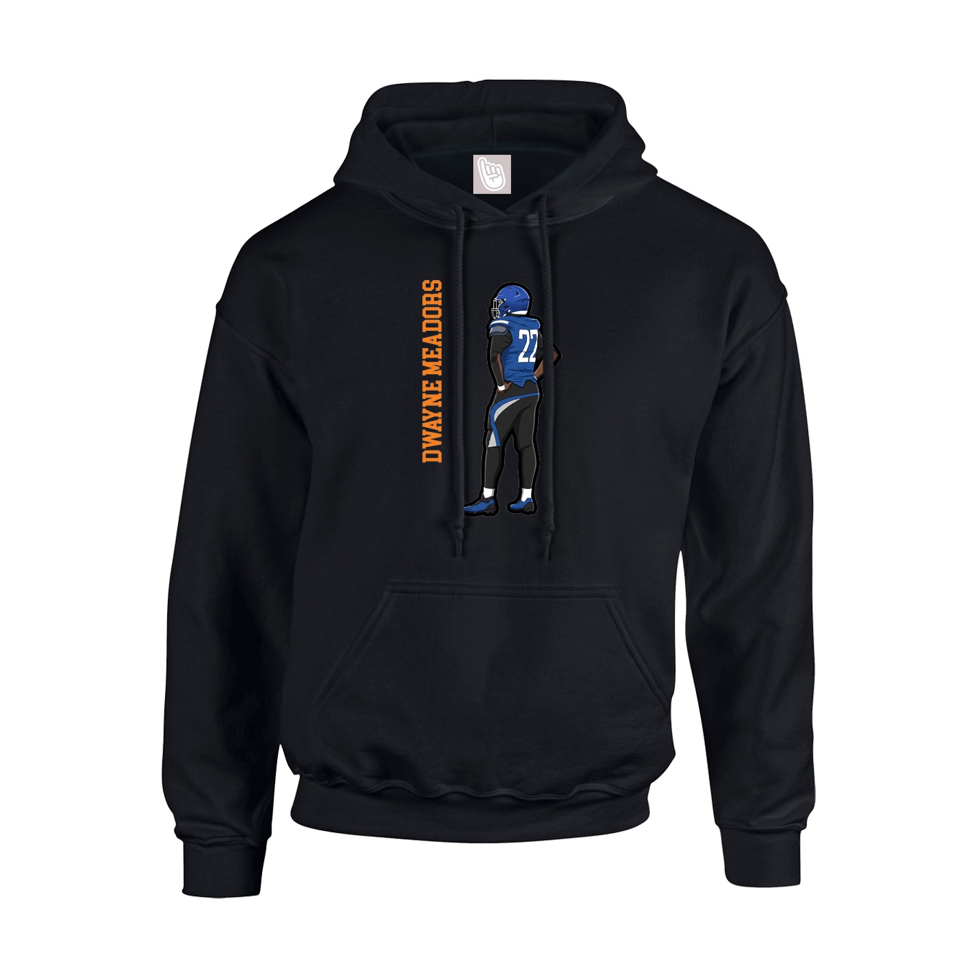 Hoodie — Name Vertical in Black