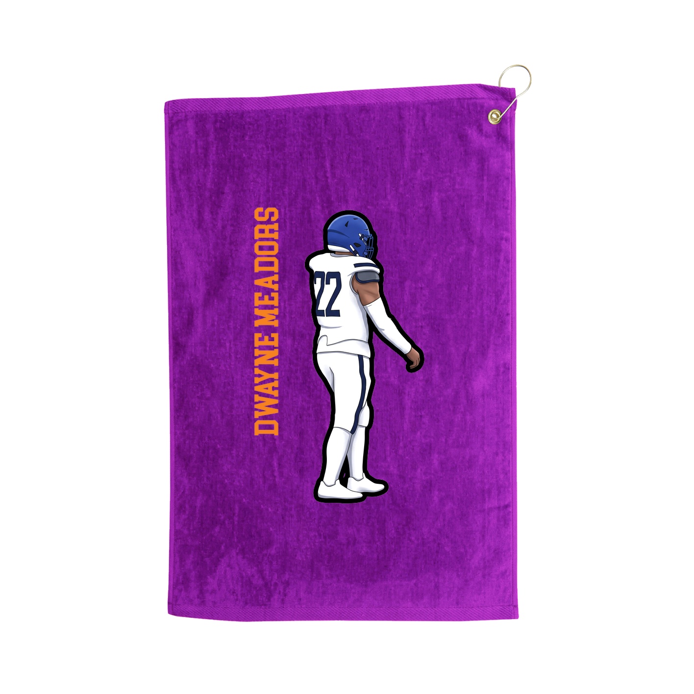 Golf Towel — Name Vertical in Purple