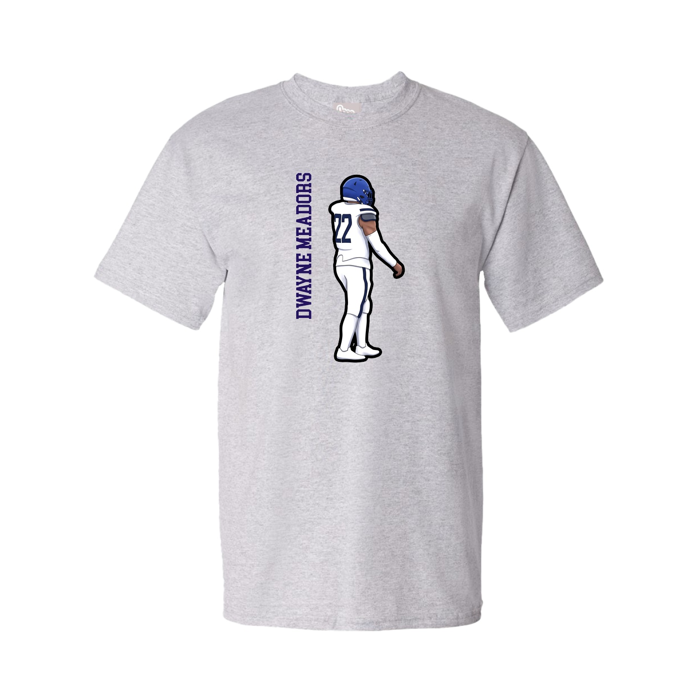 Youth Tee — Name Vertical in Grey